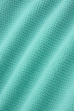 Open Collar Textured Cotton-Tencel Polo