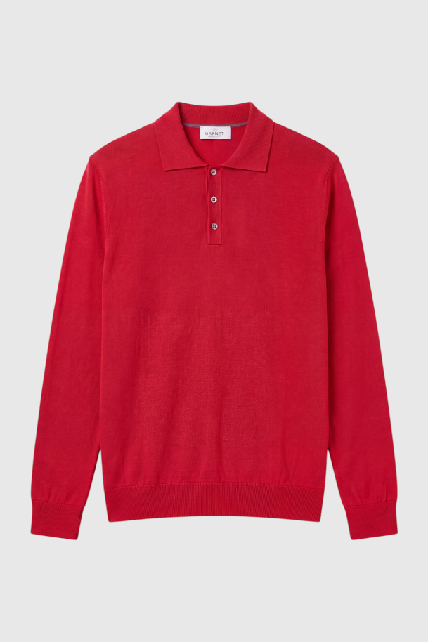 Merino Wool Solid Polo Sweater