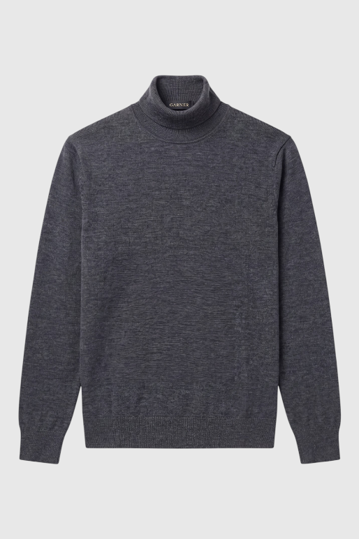 Merino Wool Solid Turtle Neck Sweater