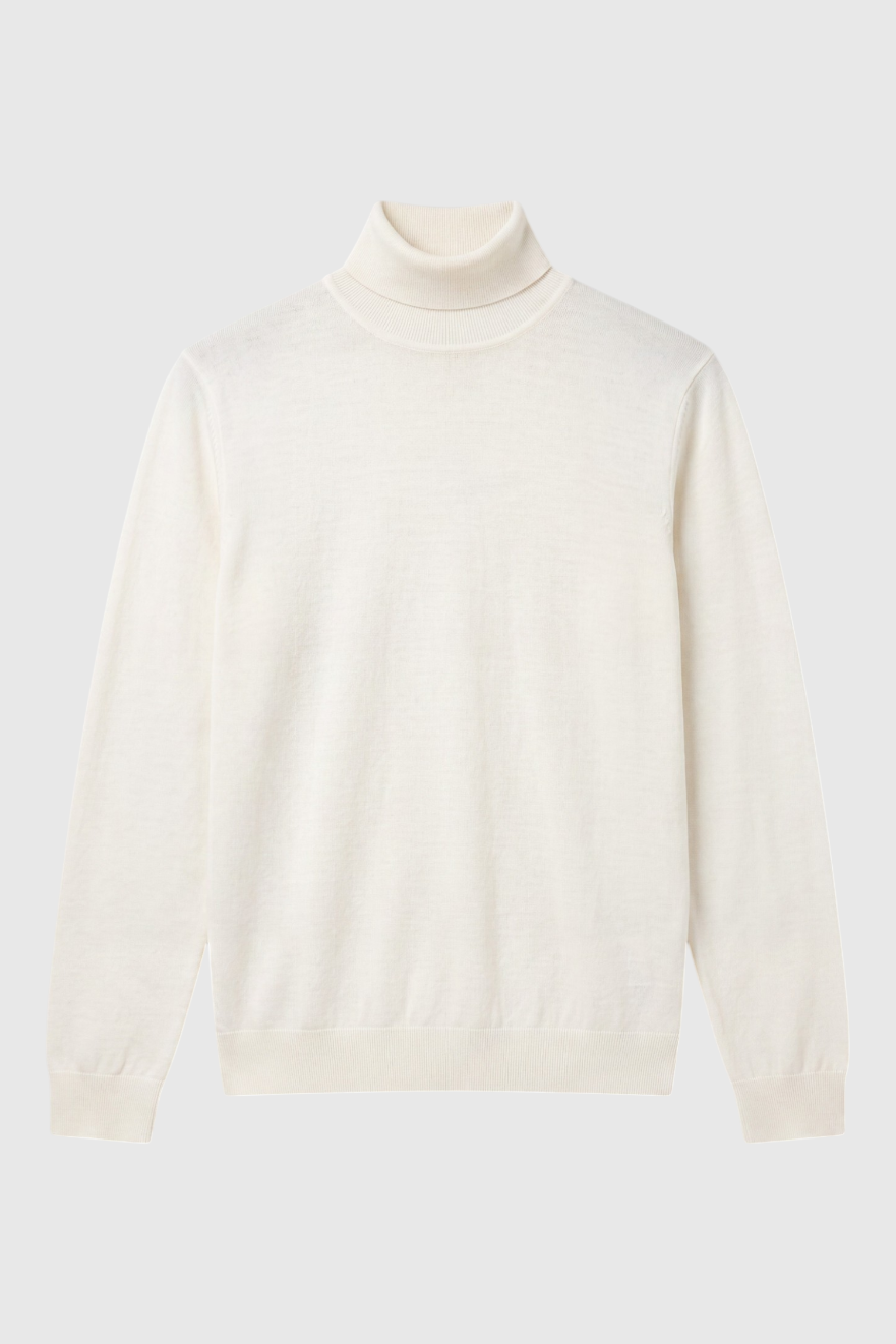 Merino Wool Solid Turtle Neck Sweater