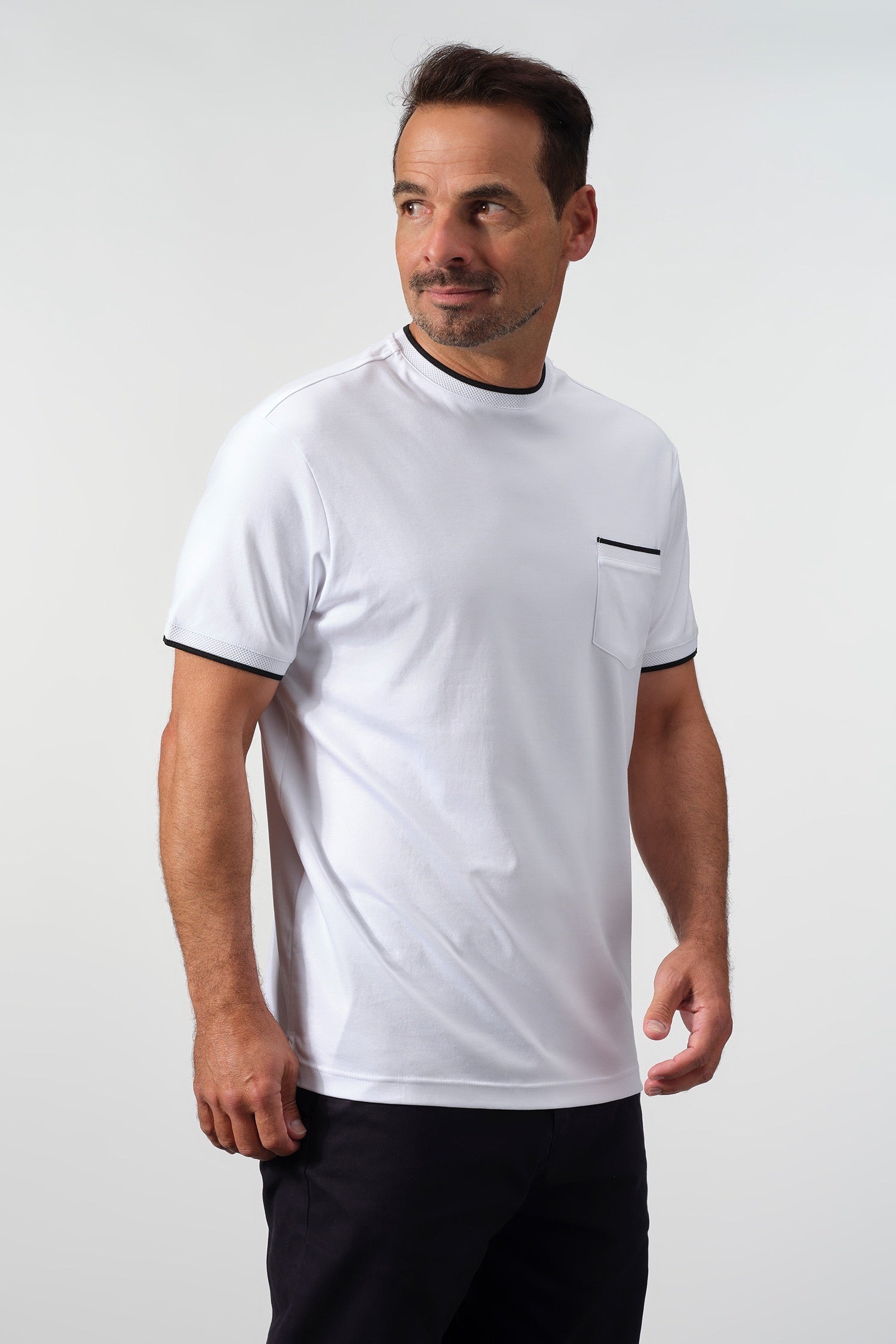 SetaTouch Cotton Tee with Contrast Details