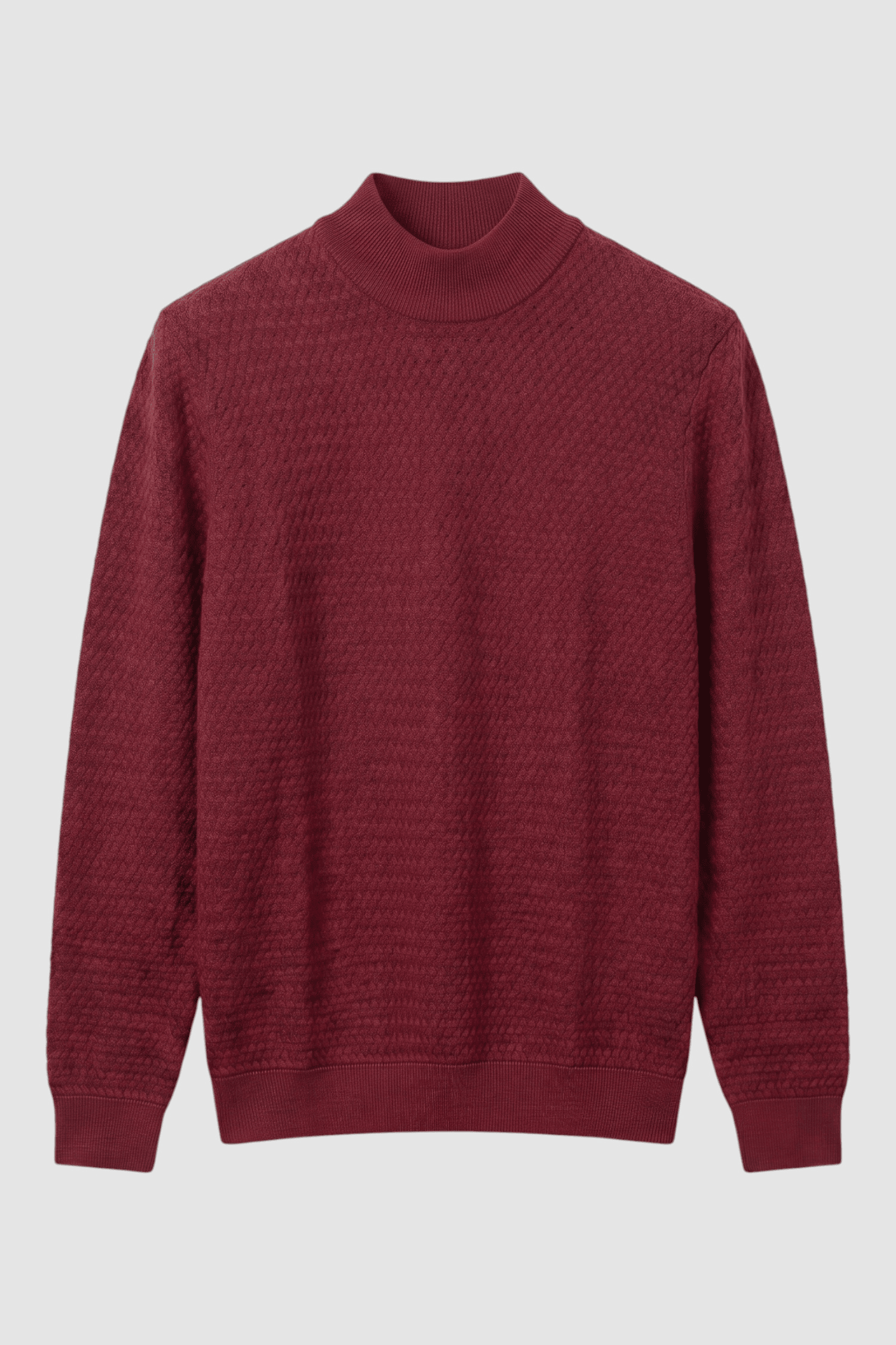 Vance Merino Mock Cable-Knit Turtleneck Sweater