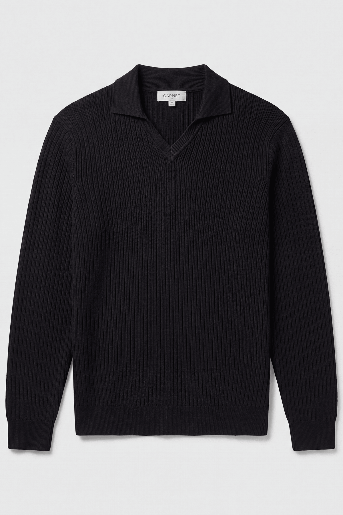 Wade Merino V Polo Button-Collar Sweater