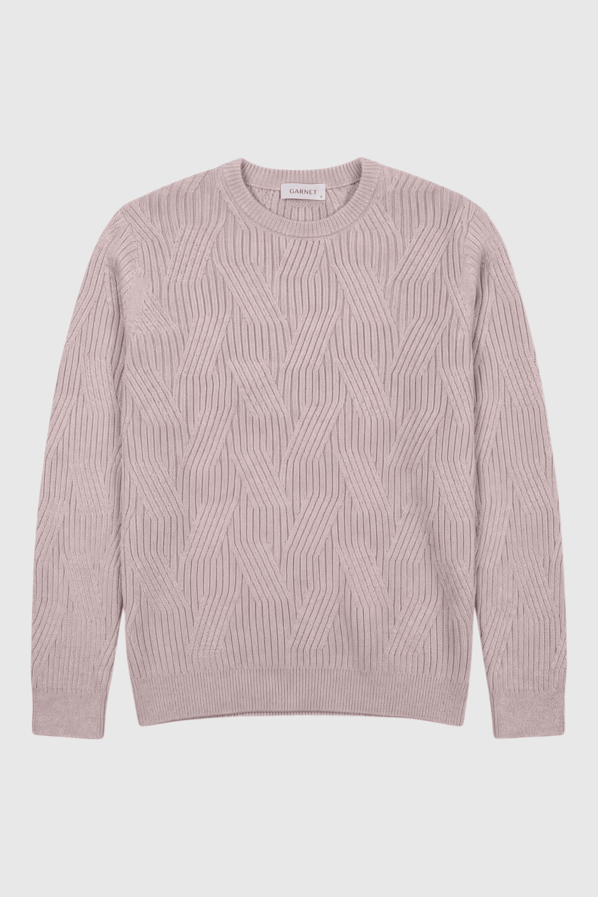 Garrick Diamond-Pattern Crewneck Sweater