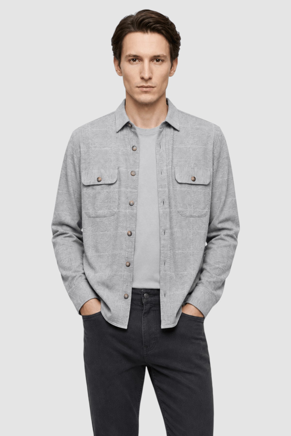 Scott Textured Two-Pocket Overshirt