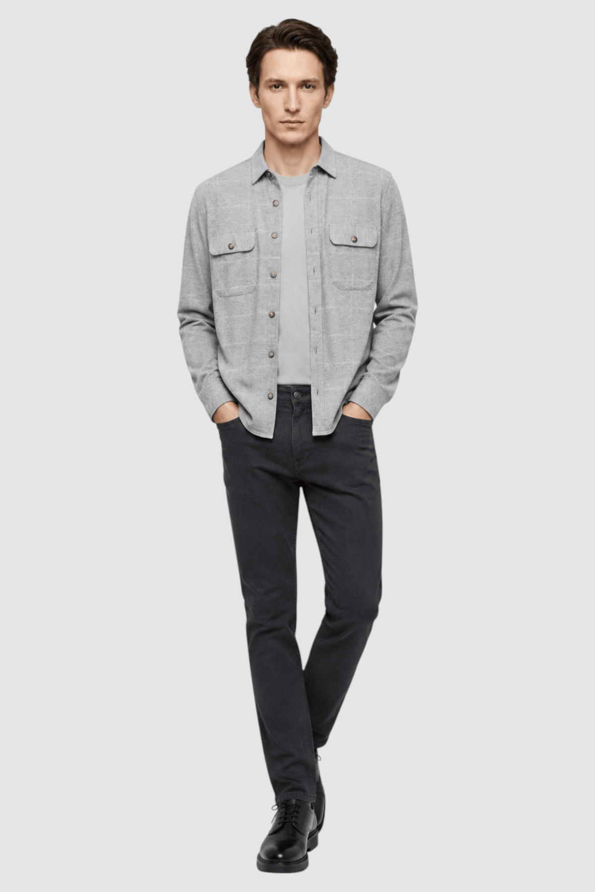Scott Textured Two-Pocket Overshirt