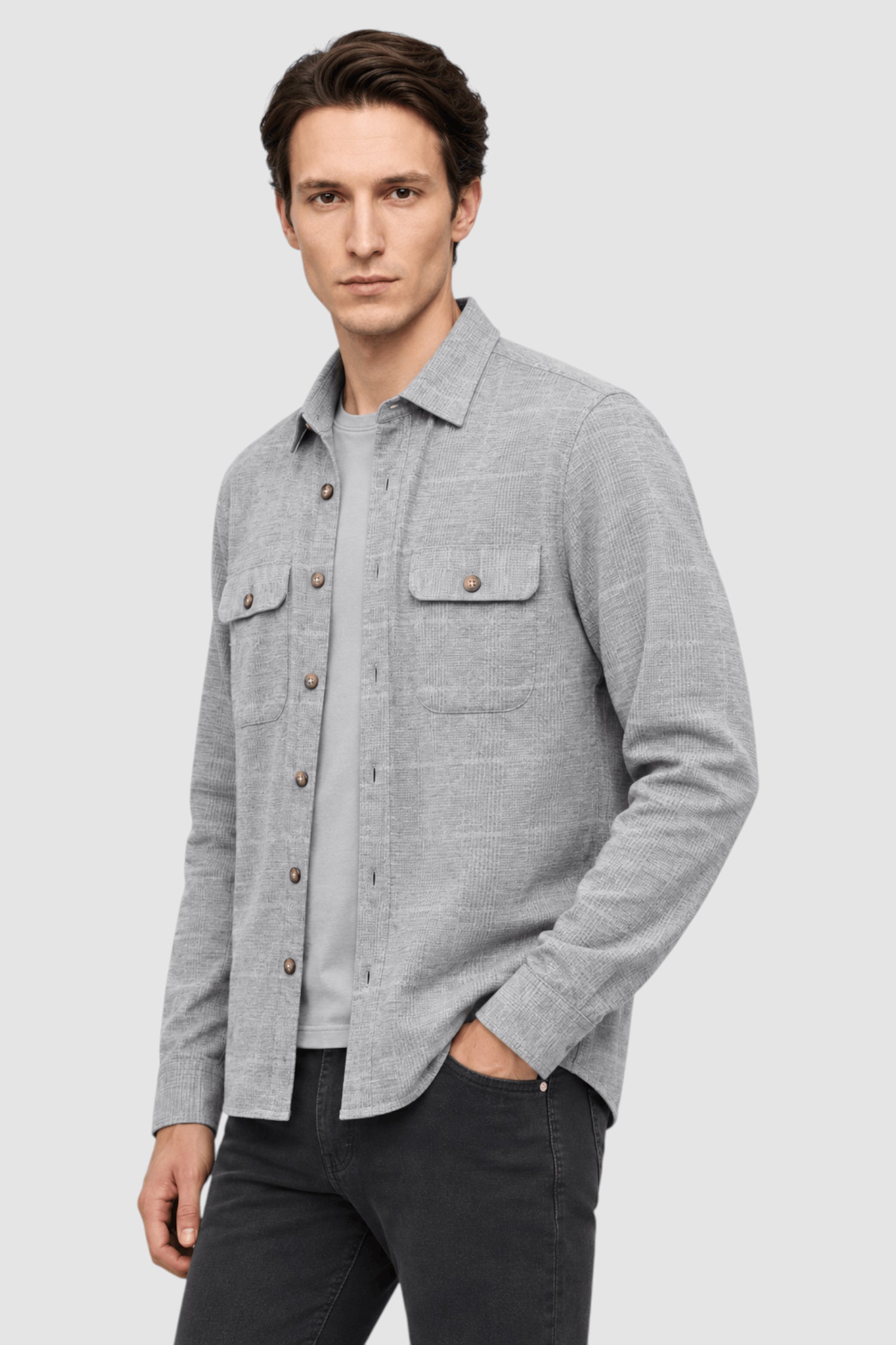 Scott Textured Two-Pocket Overshirt