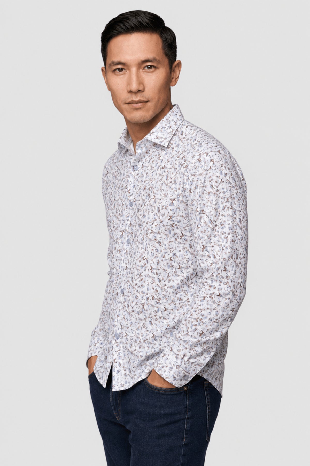 Harvey Geometric Print Shirt