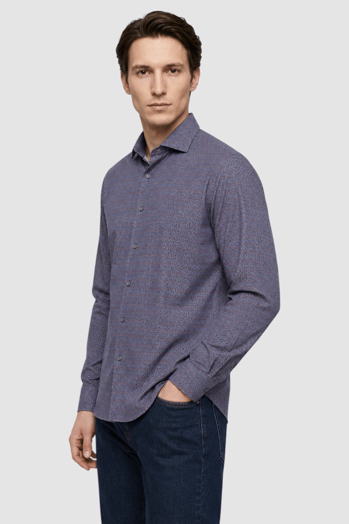 Milo Pin-Dot Print Shirt