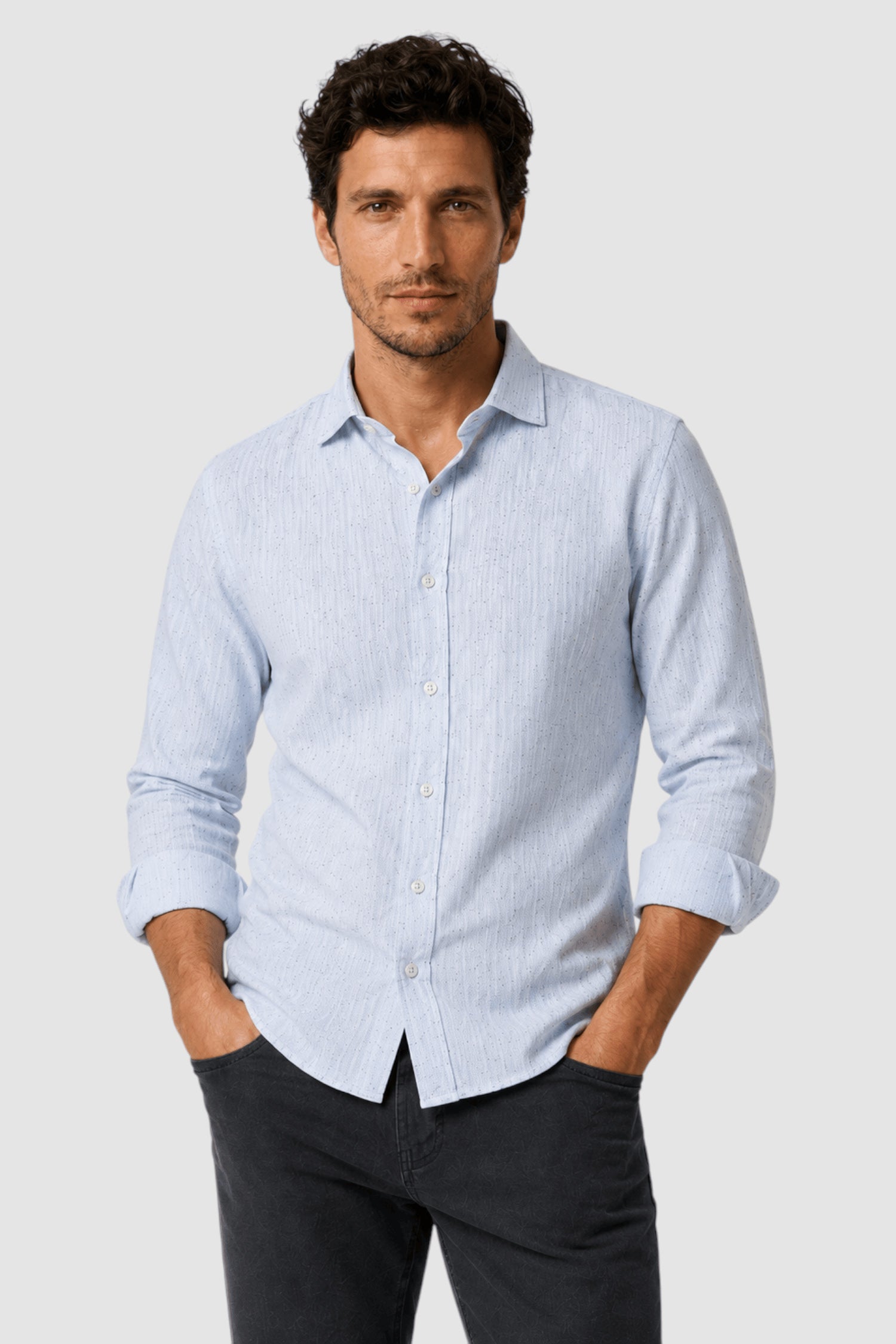 Pierce Linen-Blend Look Shirt