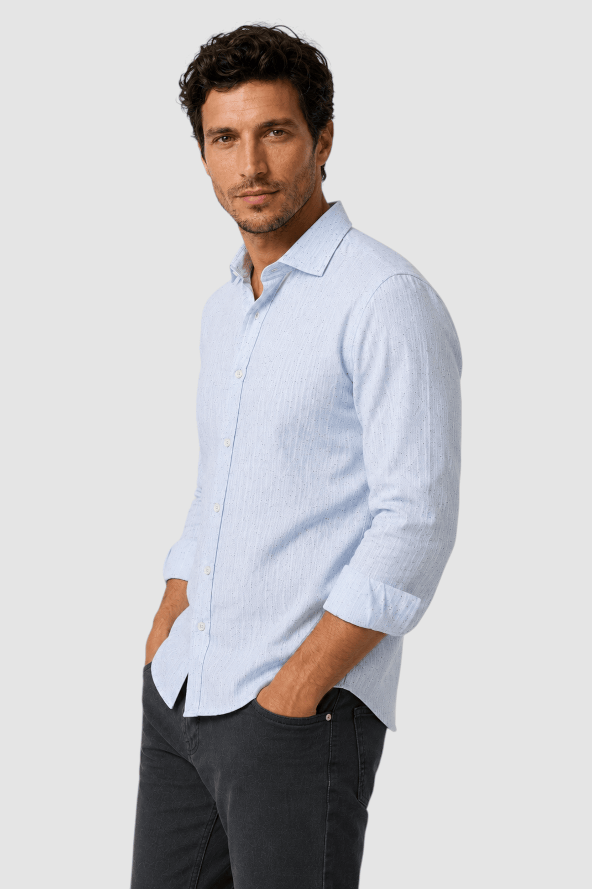 Pierce Linen-Blend Look Shirt