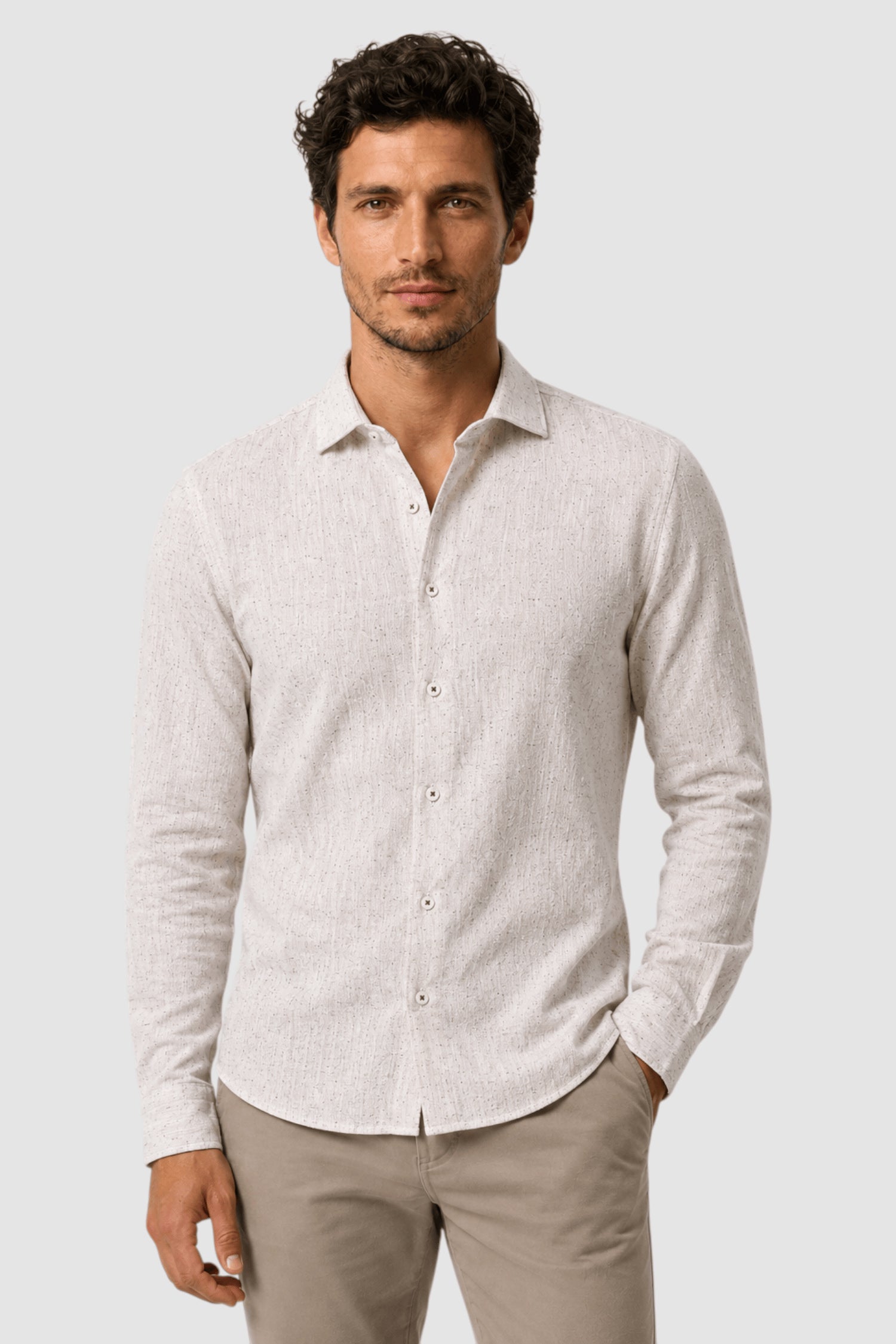 Pierce Linen-Blend Look Shirt