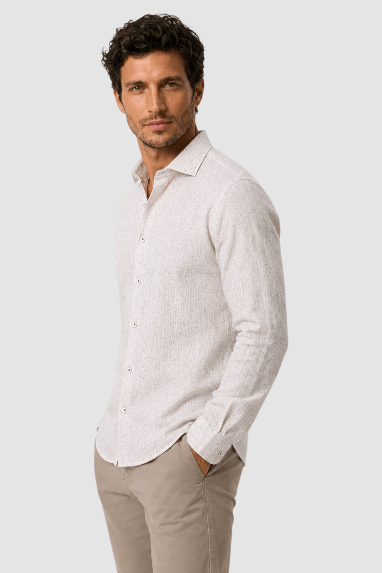 Pierce Linen-Blend Look Shirt