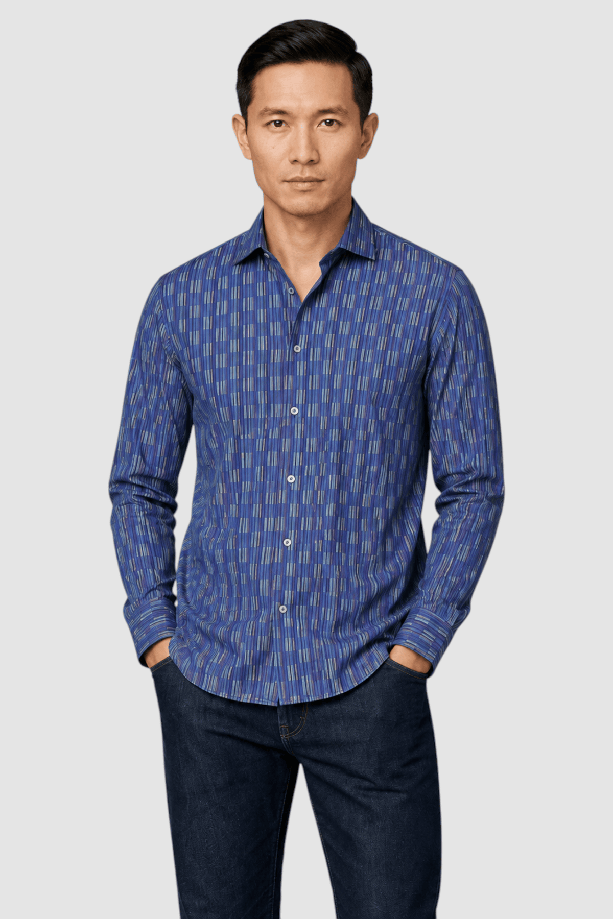 Silas Jacquard Solid Poplin Shirt