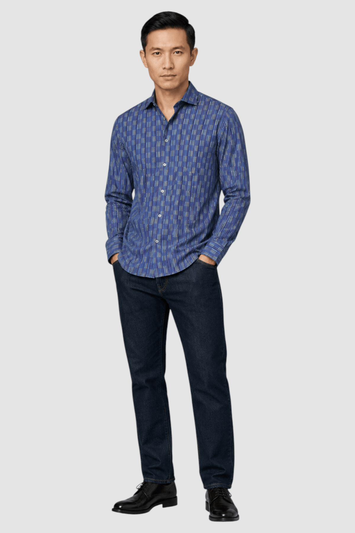 Silas Jacquard Solid Poplin Shirt