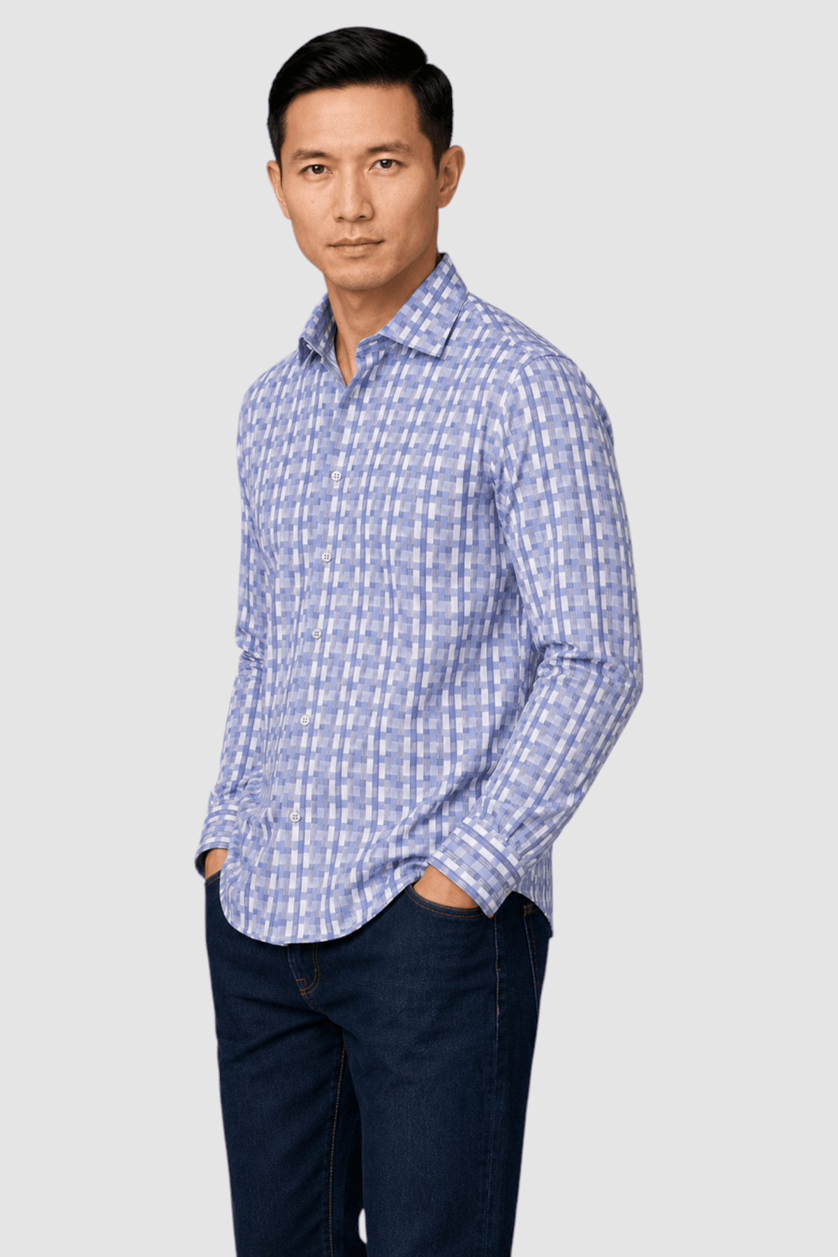 Tobias Jacquard Solid Twill Shirt
