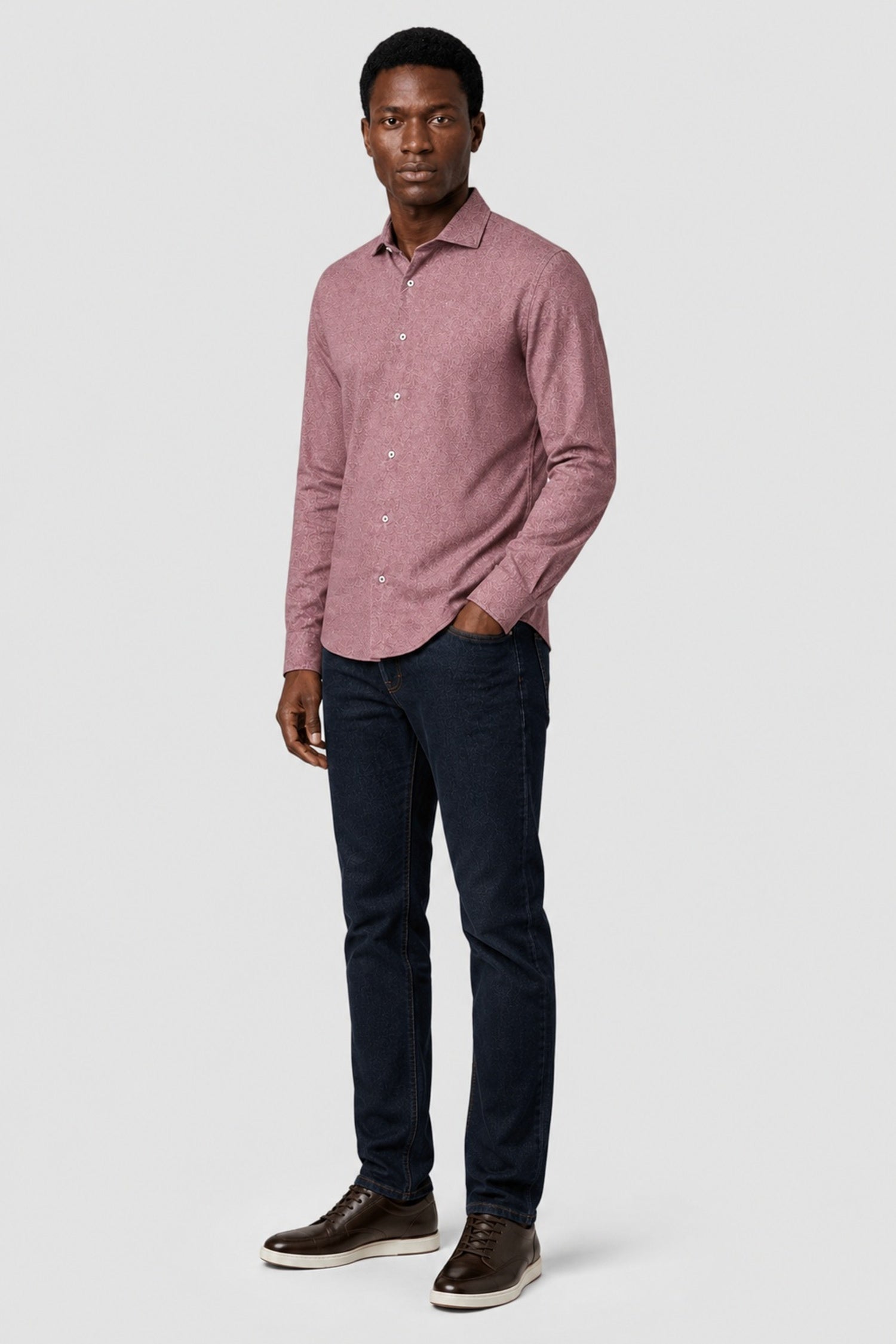 Quinn Textured Print Shirt