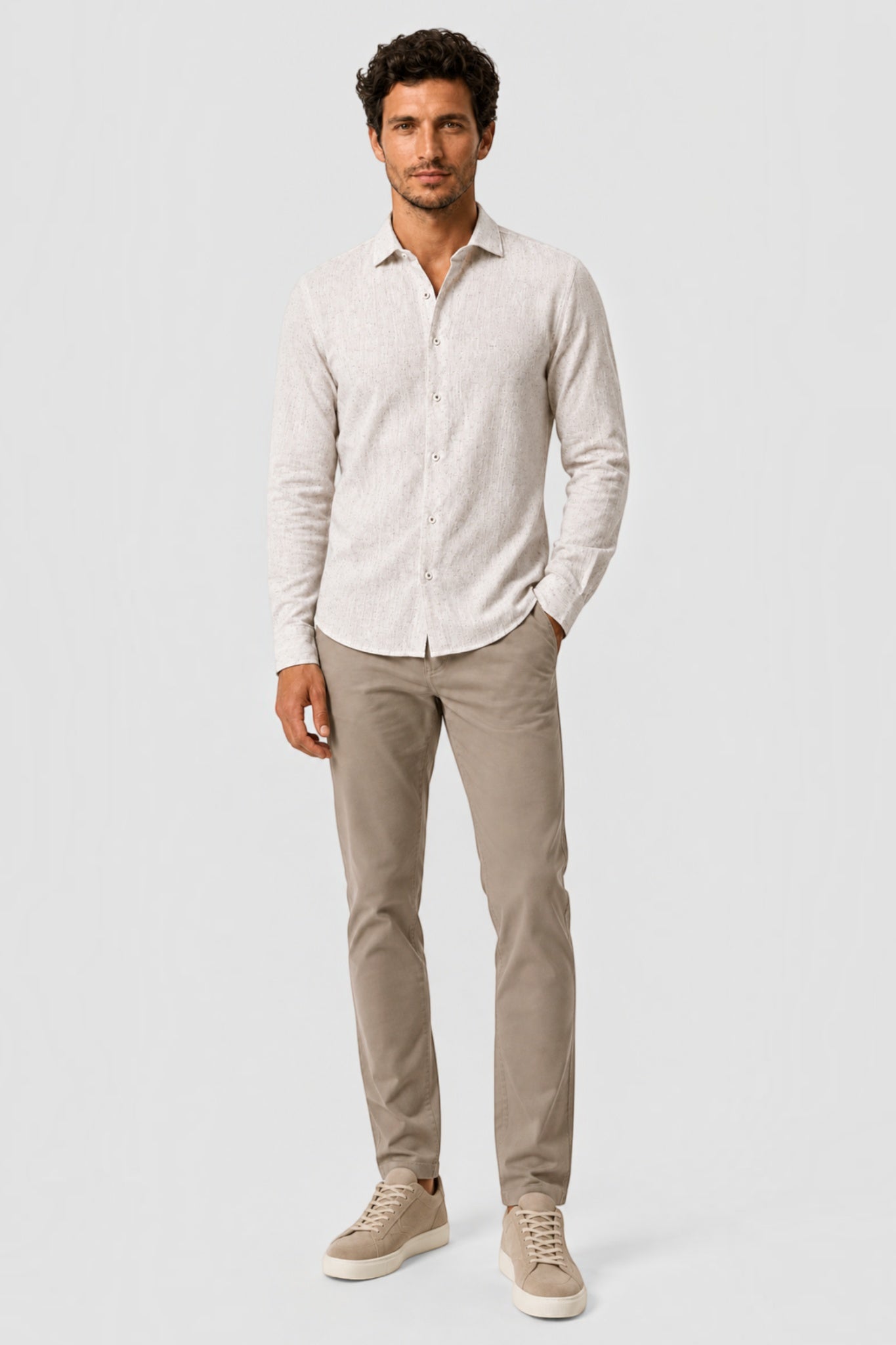 Pierce Linen-Blend Look Shirt