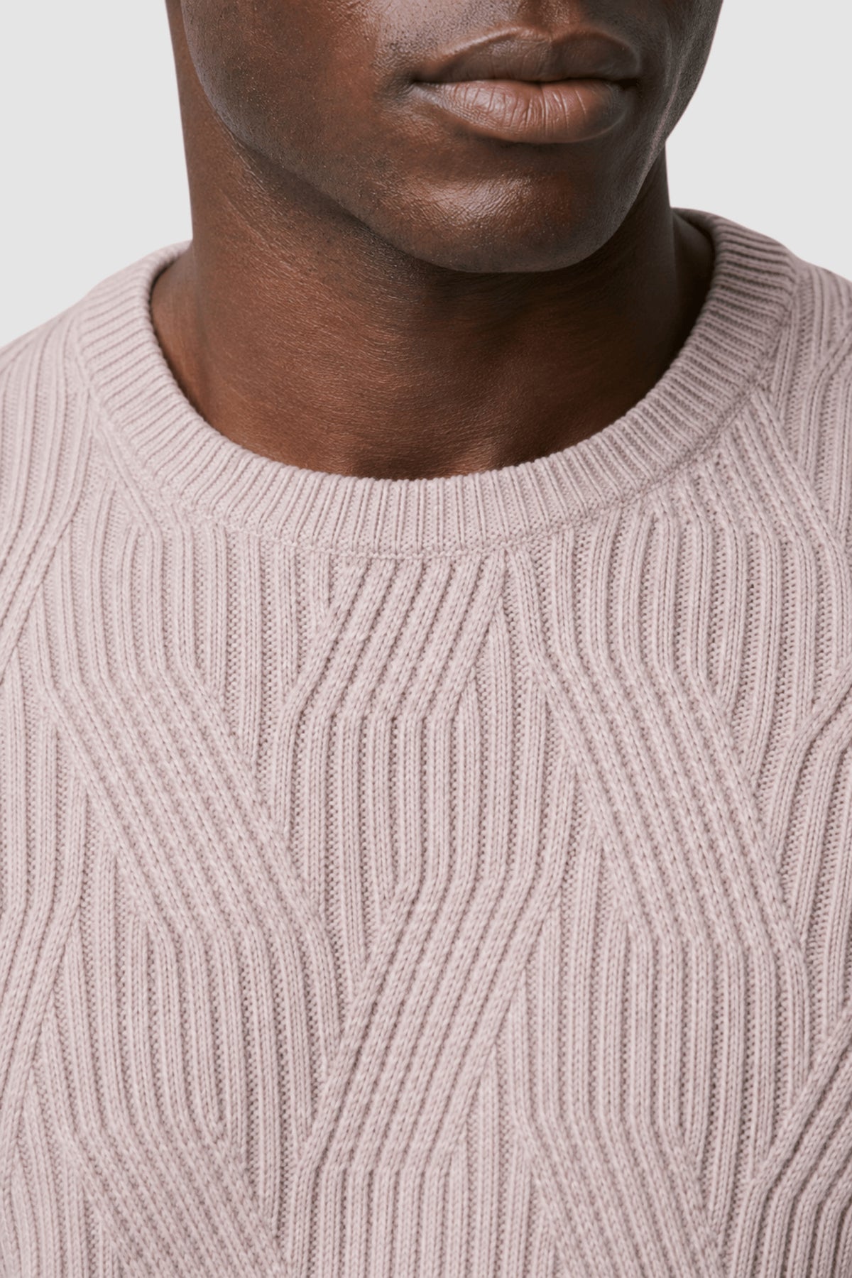 Garrick Diamond-Pattern Crewneck Sweater