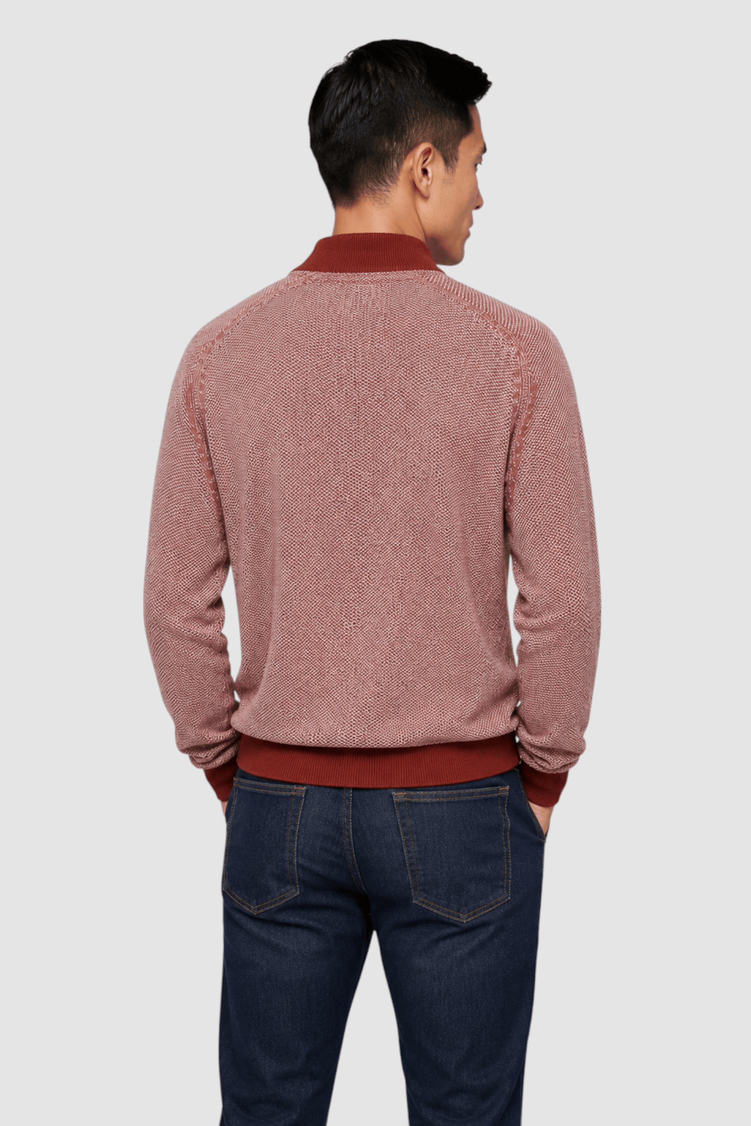 Jarrett Contrast-Trim Quarter-Zip Sweater