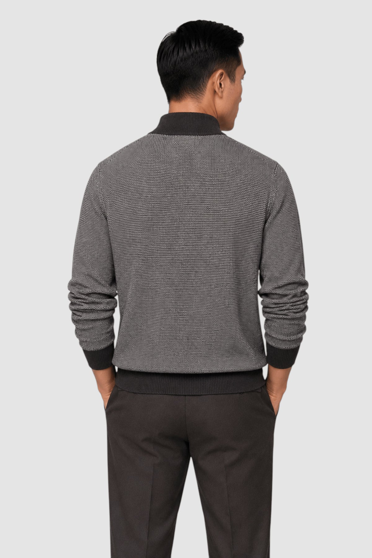 Jarrett Contrast-Trim Quarter-Zip Sweater