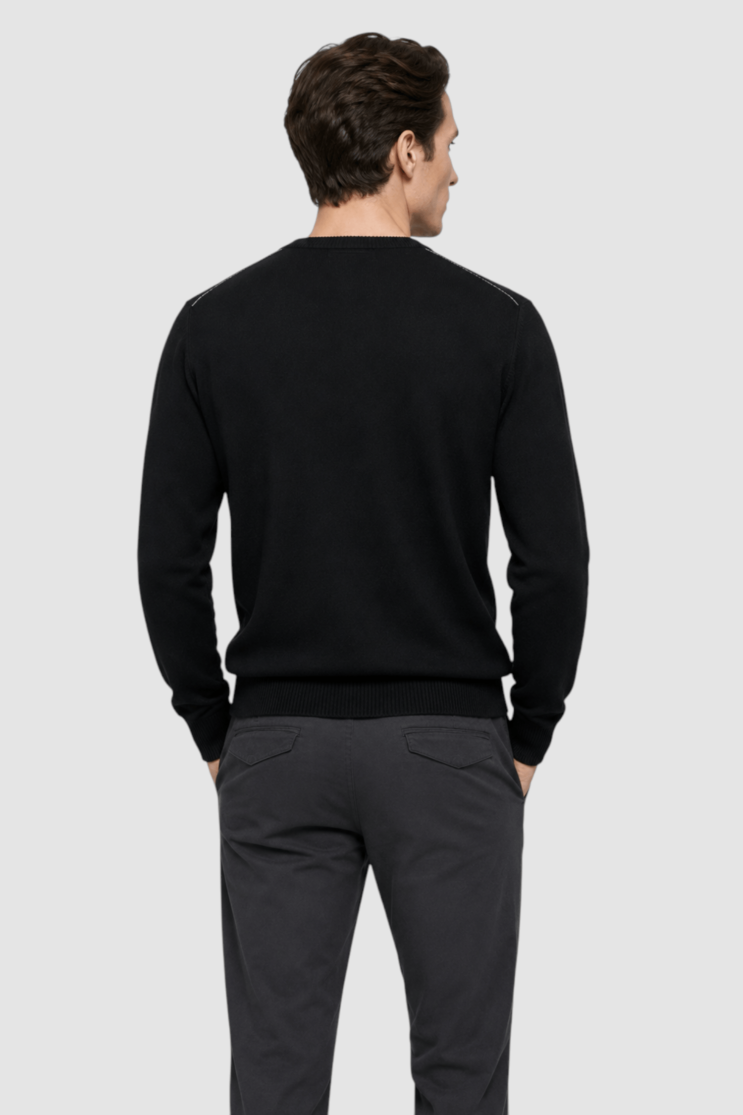 Vernon Raglan-Sleeve Crewneck Sweater
