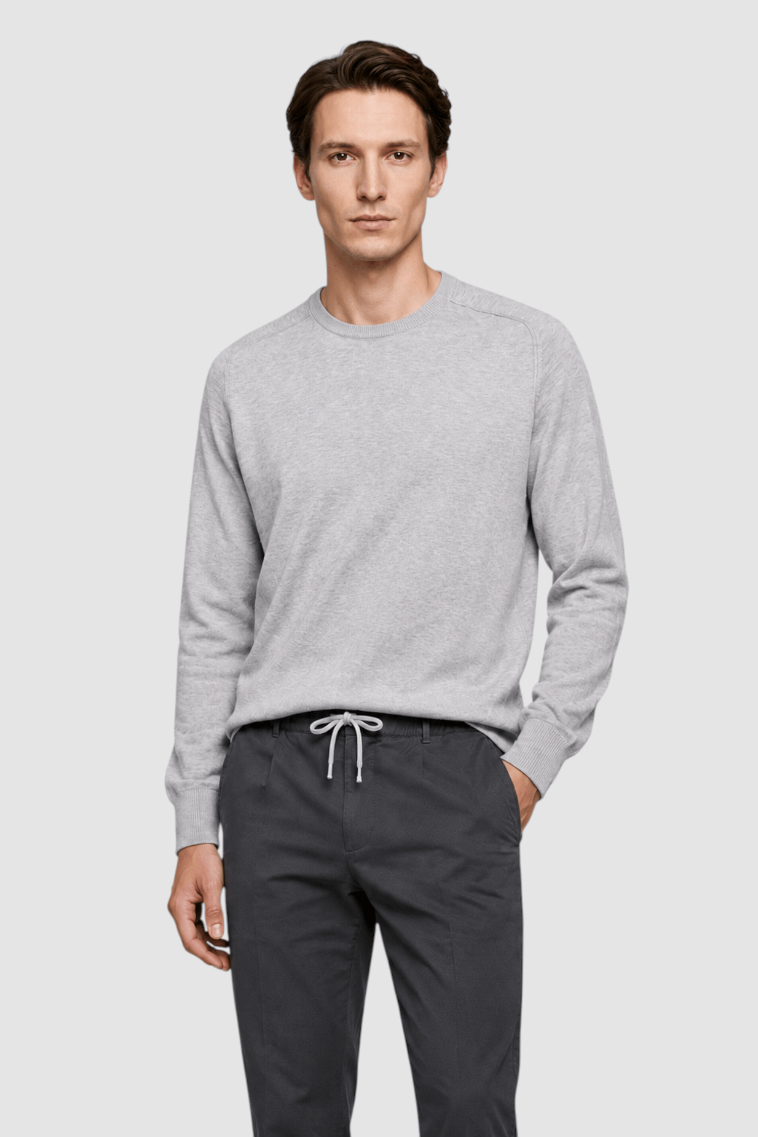 Vernon Raglan-Sleeve Crewneck Sweater