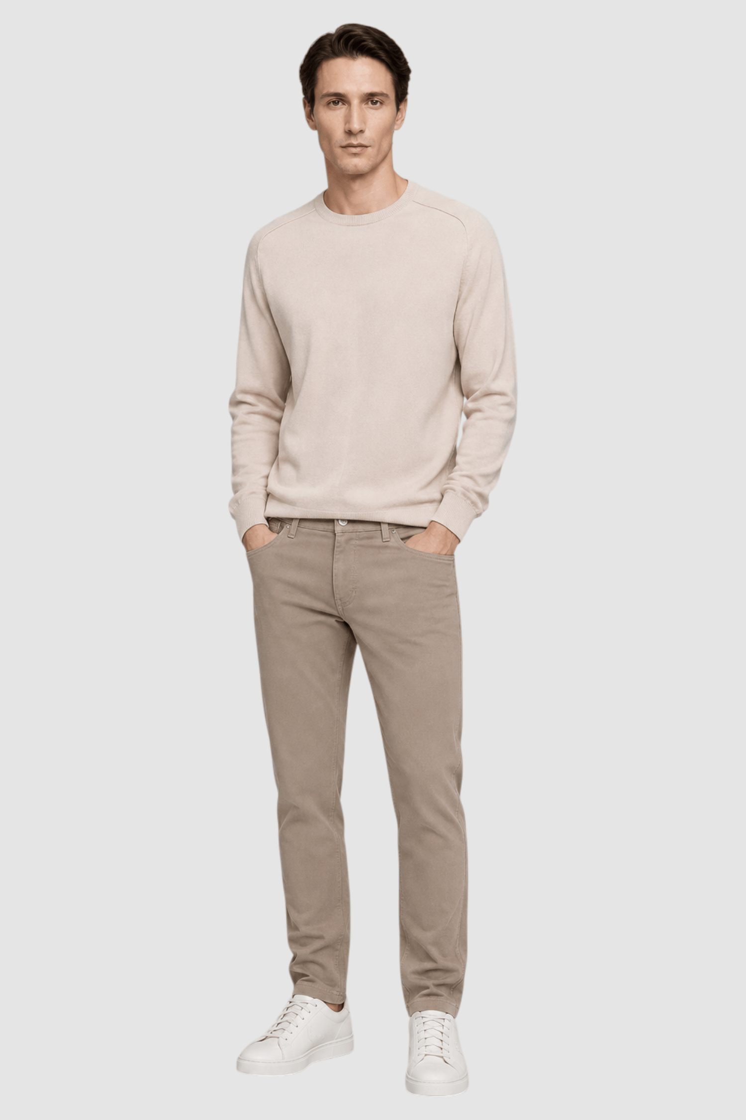 Vernon Raglan-Sleeve Crewneck Sweater