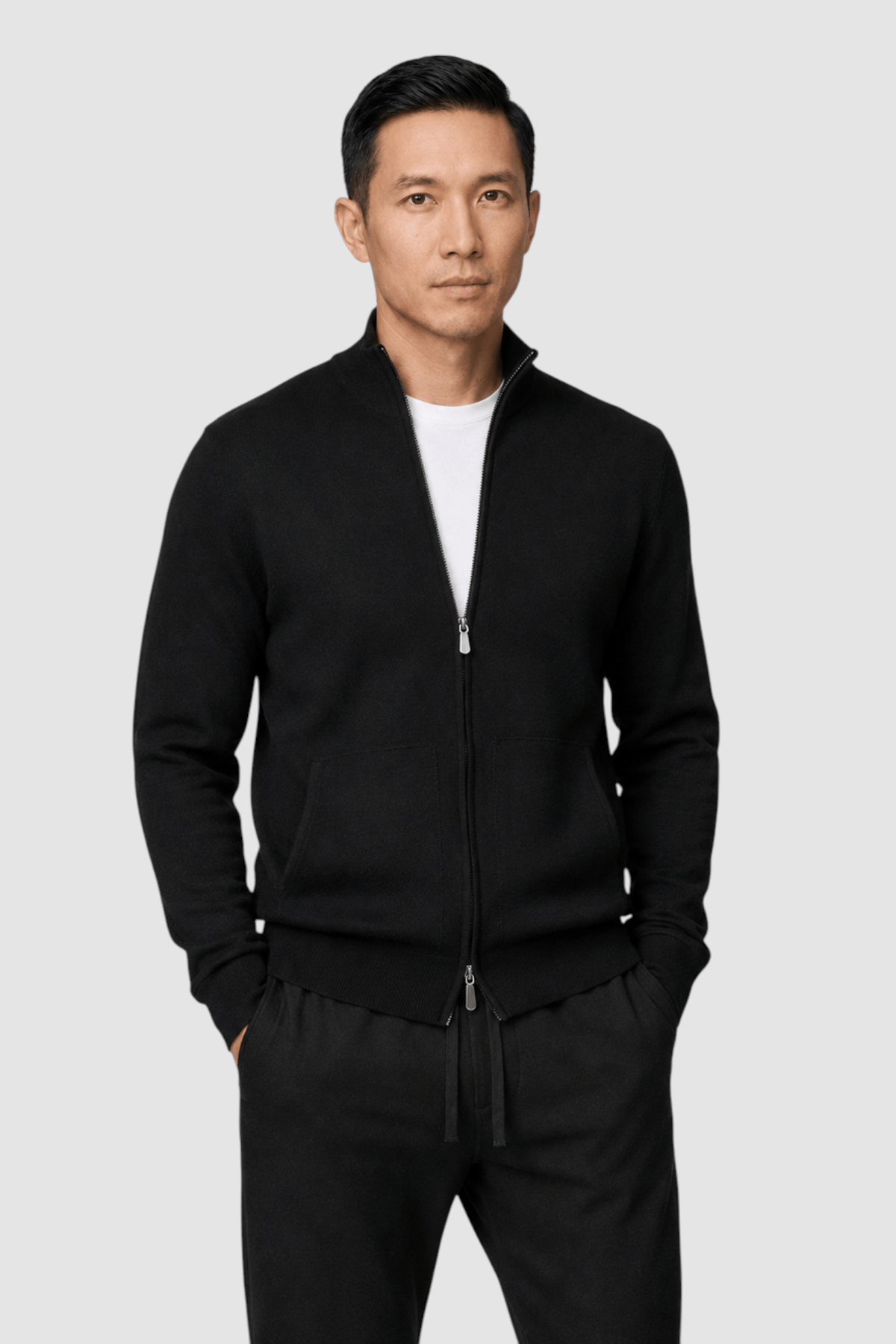 Wallis Contrast-Neck Crewneck Sweater