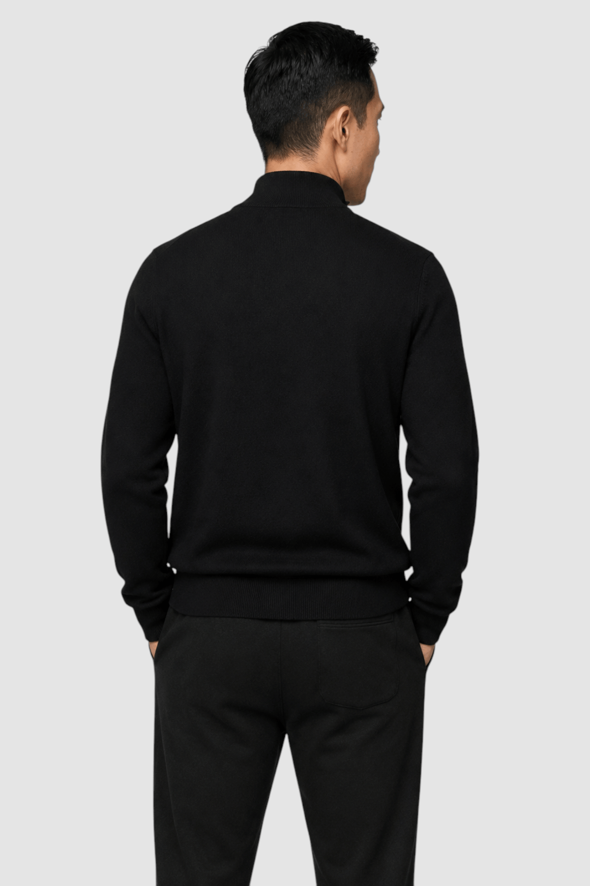 Wallis Contrast-Neck Crewneck Sweater