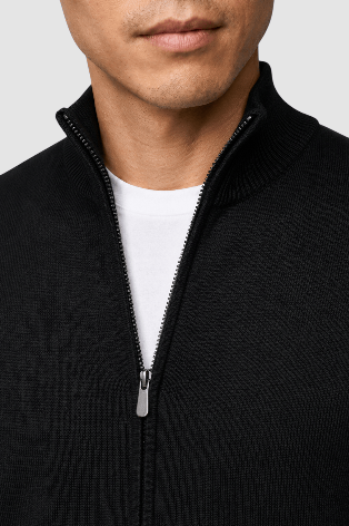 Wallis Contrast-Neck Crewneck Sweater
