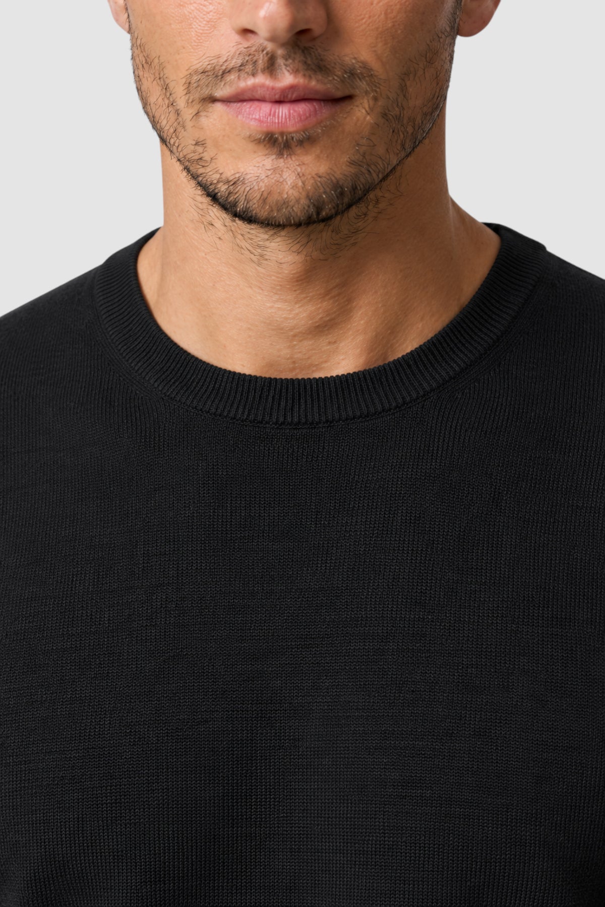 Merino Wool Solid Crew Neck Sweater