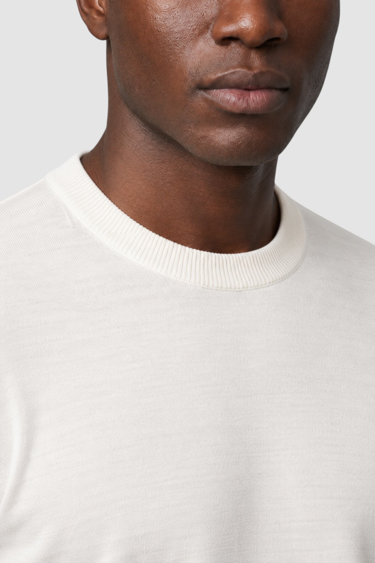 Merino Wool Solid Crew Neck Sweater