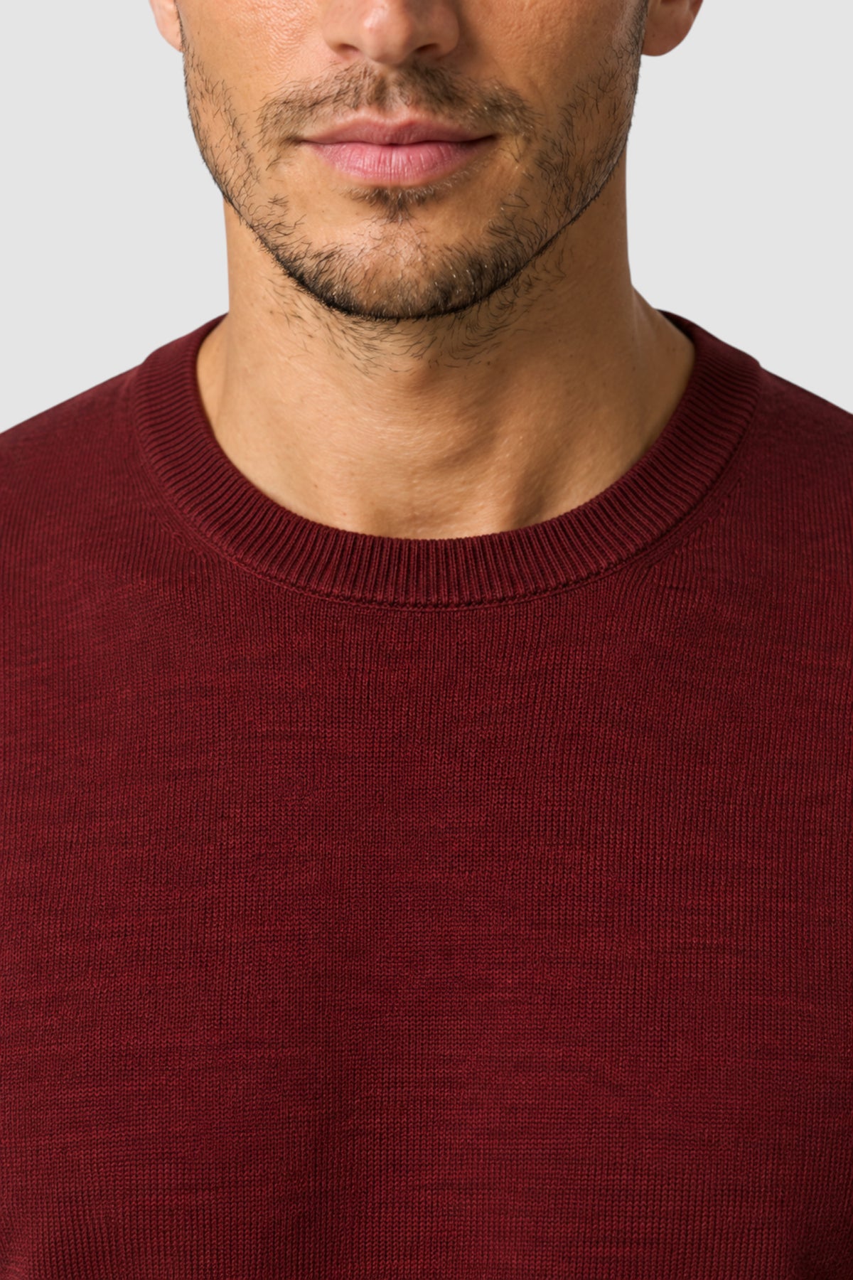 Merino Wool Solid Crew Neck Sweater