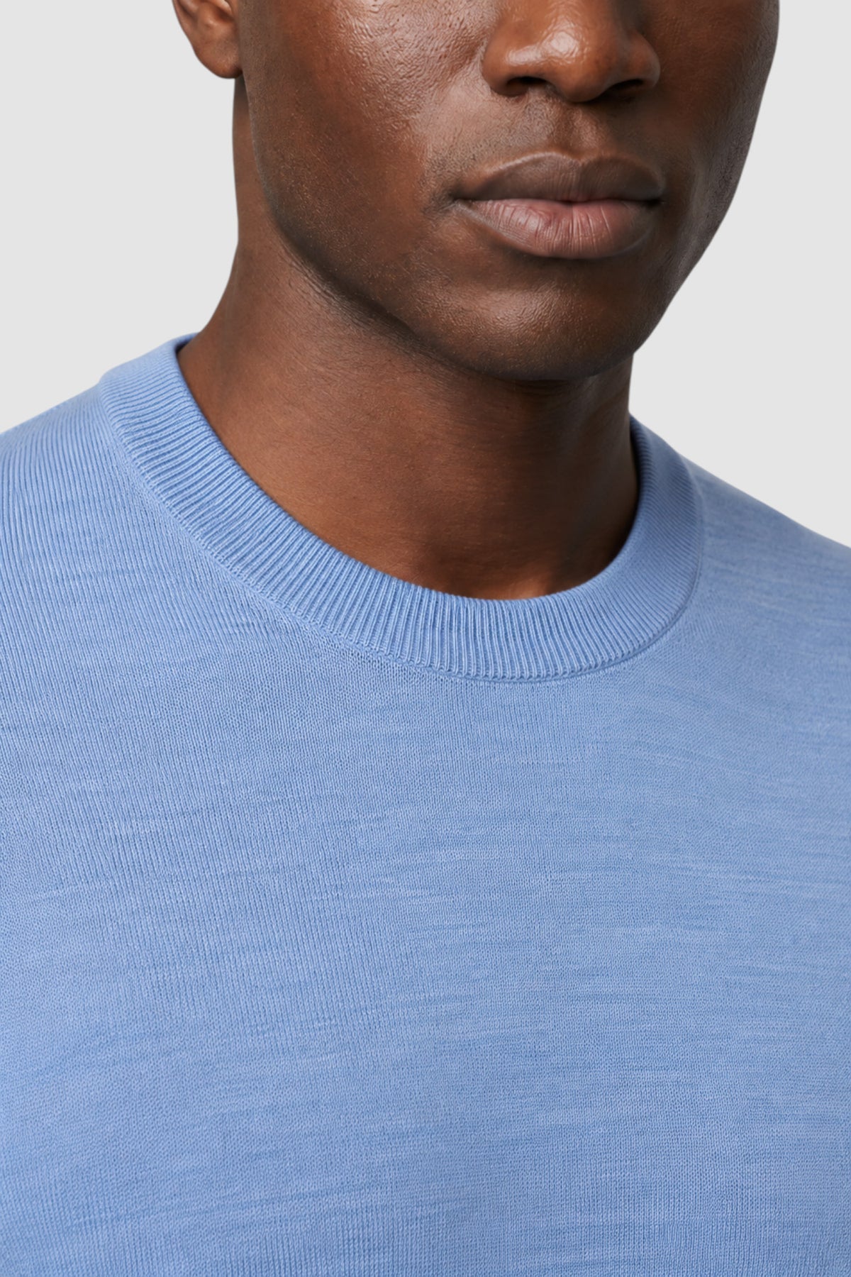 Merino Wool Solid Crew Neck Sweater