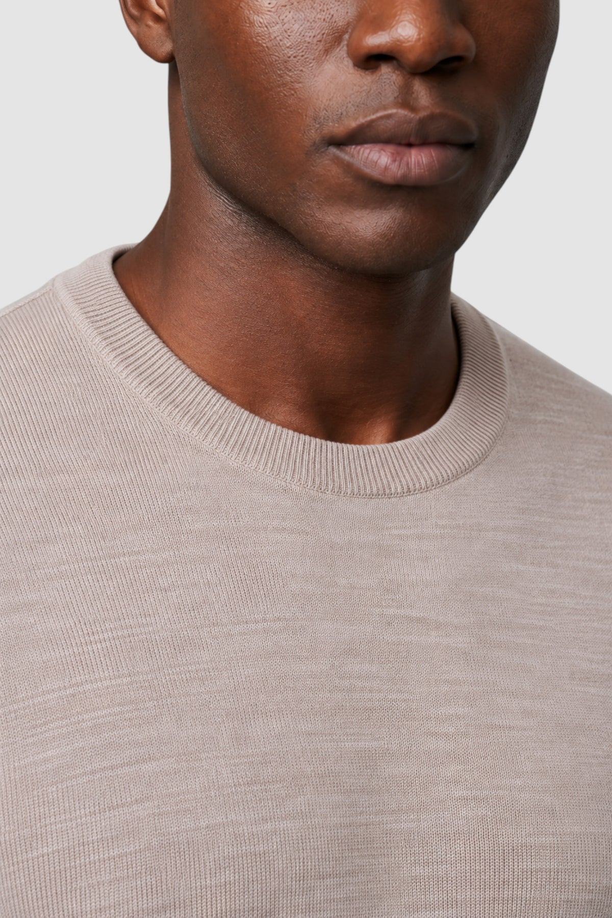 Merino Wool Solid Crew Neck Sweater