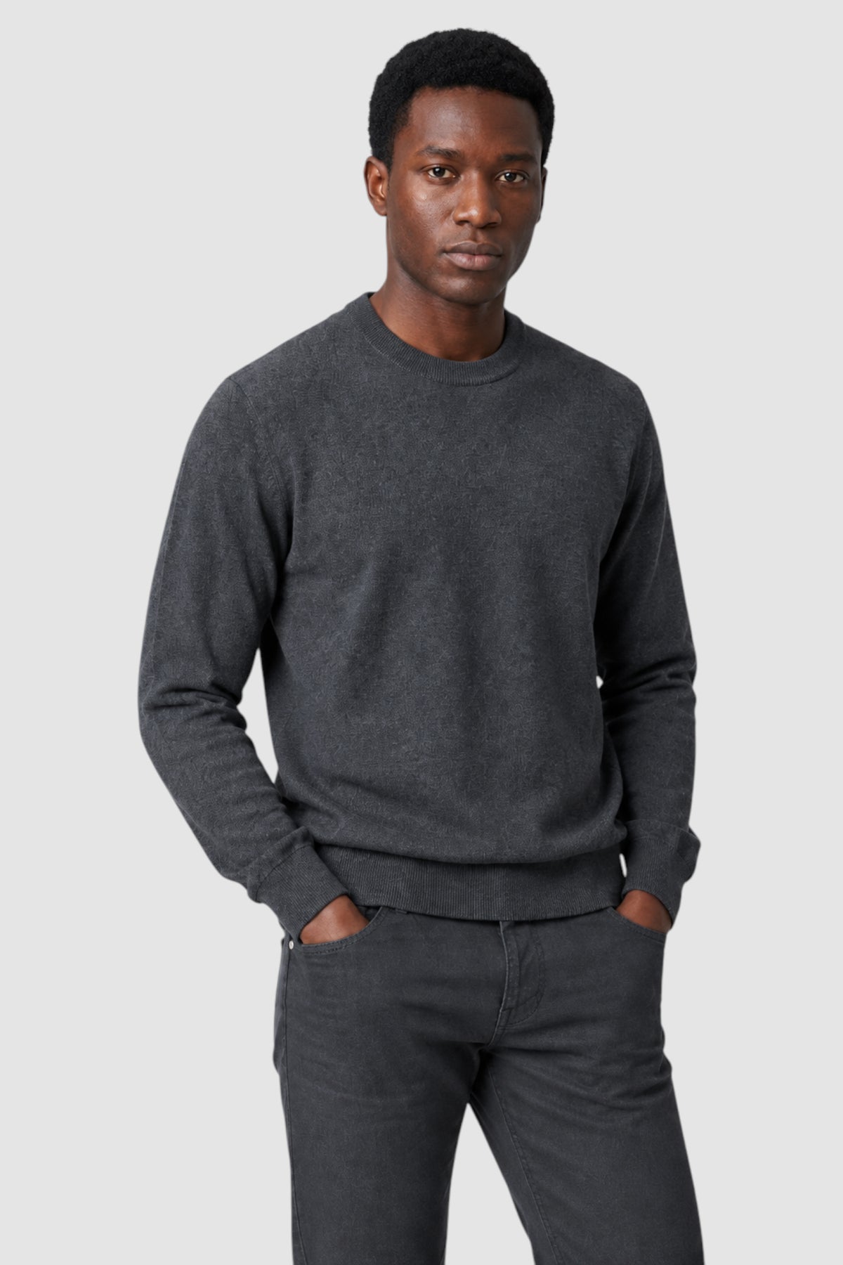 Merino Wool Solid Crew Neck Sweater