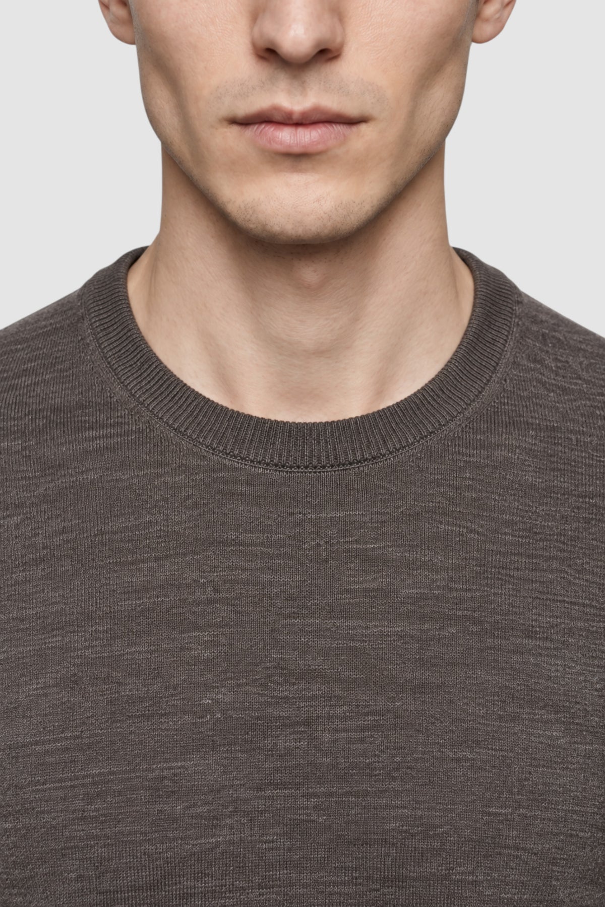 Merino Wool Solid Crew Neck Sweater