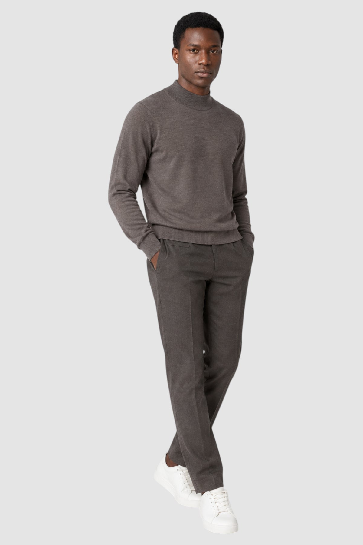 Merino Wool Solid Turtle Neck Sweater
