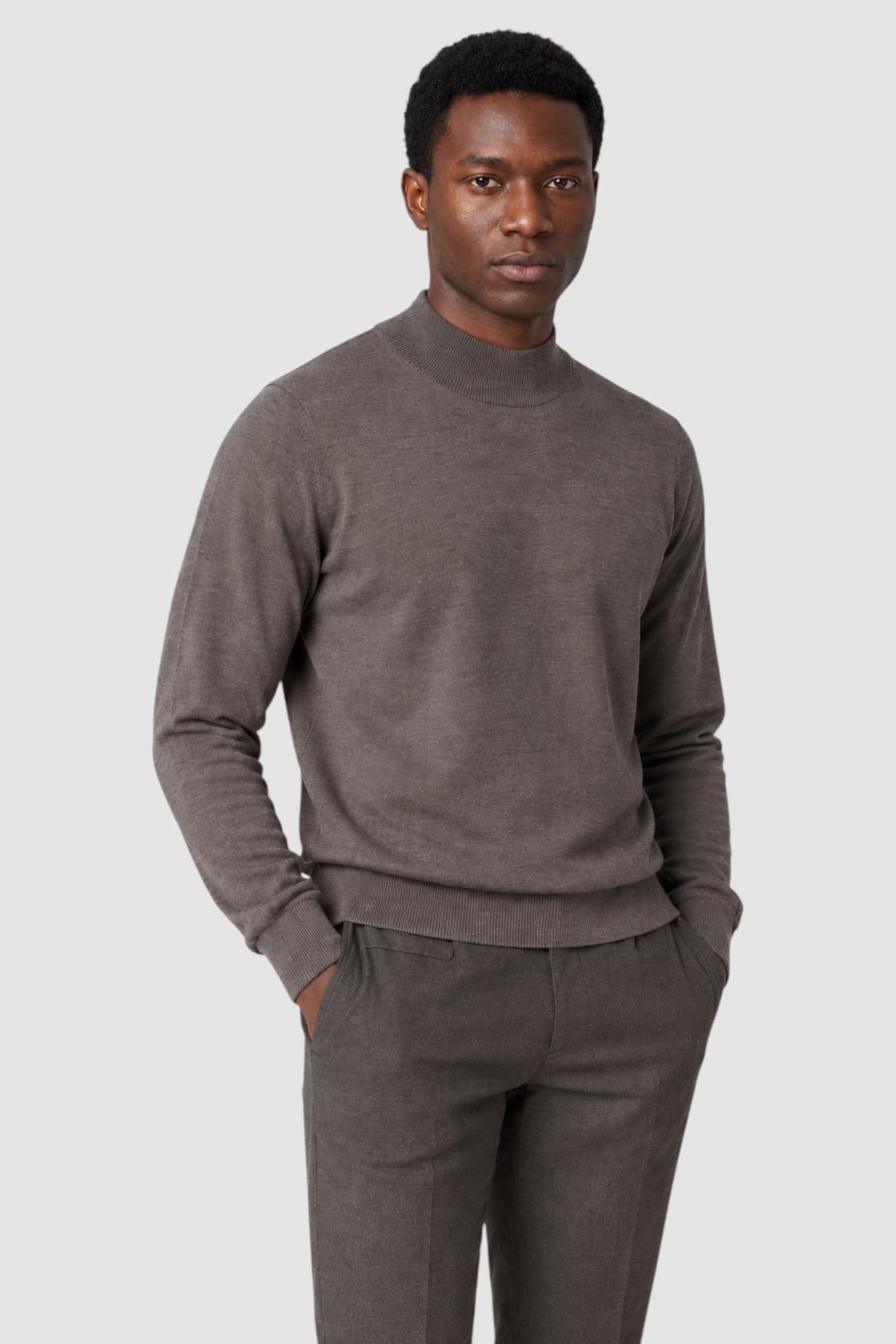Merino Wool Solid Turtle Neck Sweater