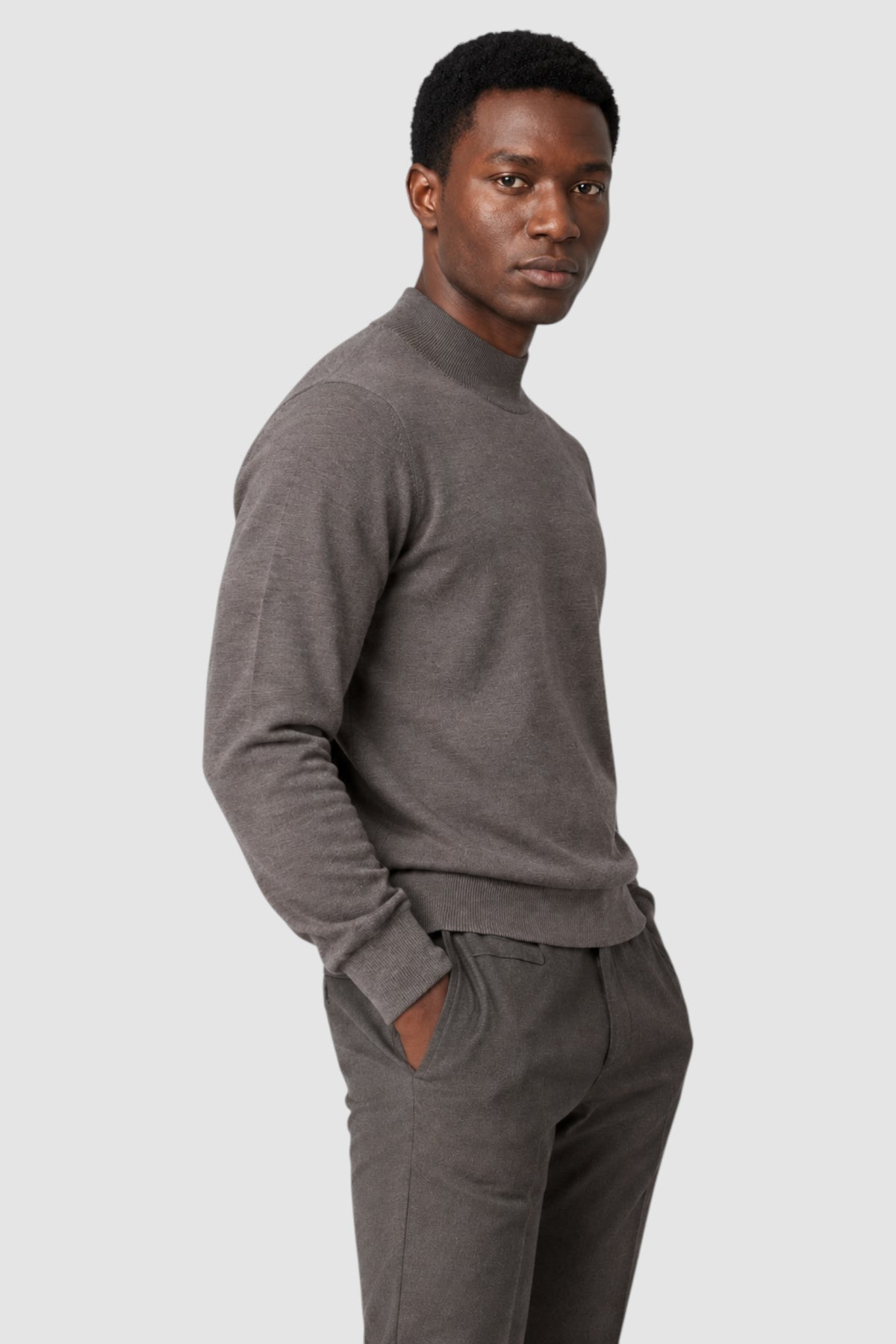 Merino Wool Solid Turtle Neck Sweater
