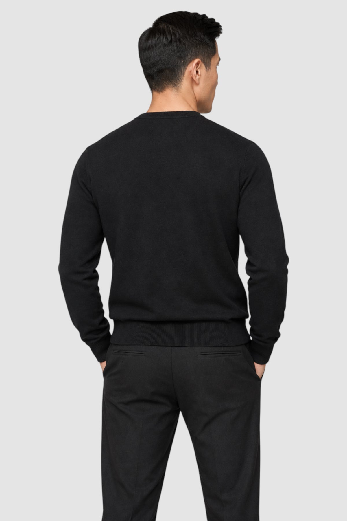 Merino Wool Solid V-Neck Sweater