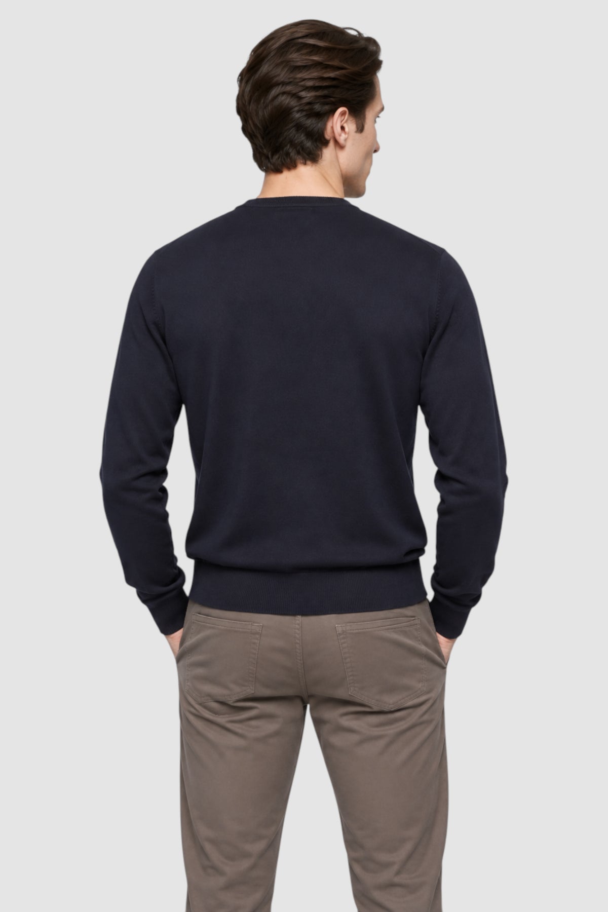 Merino Wool Solid V-Neck Sweater