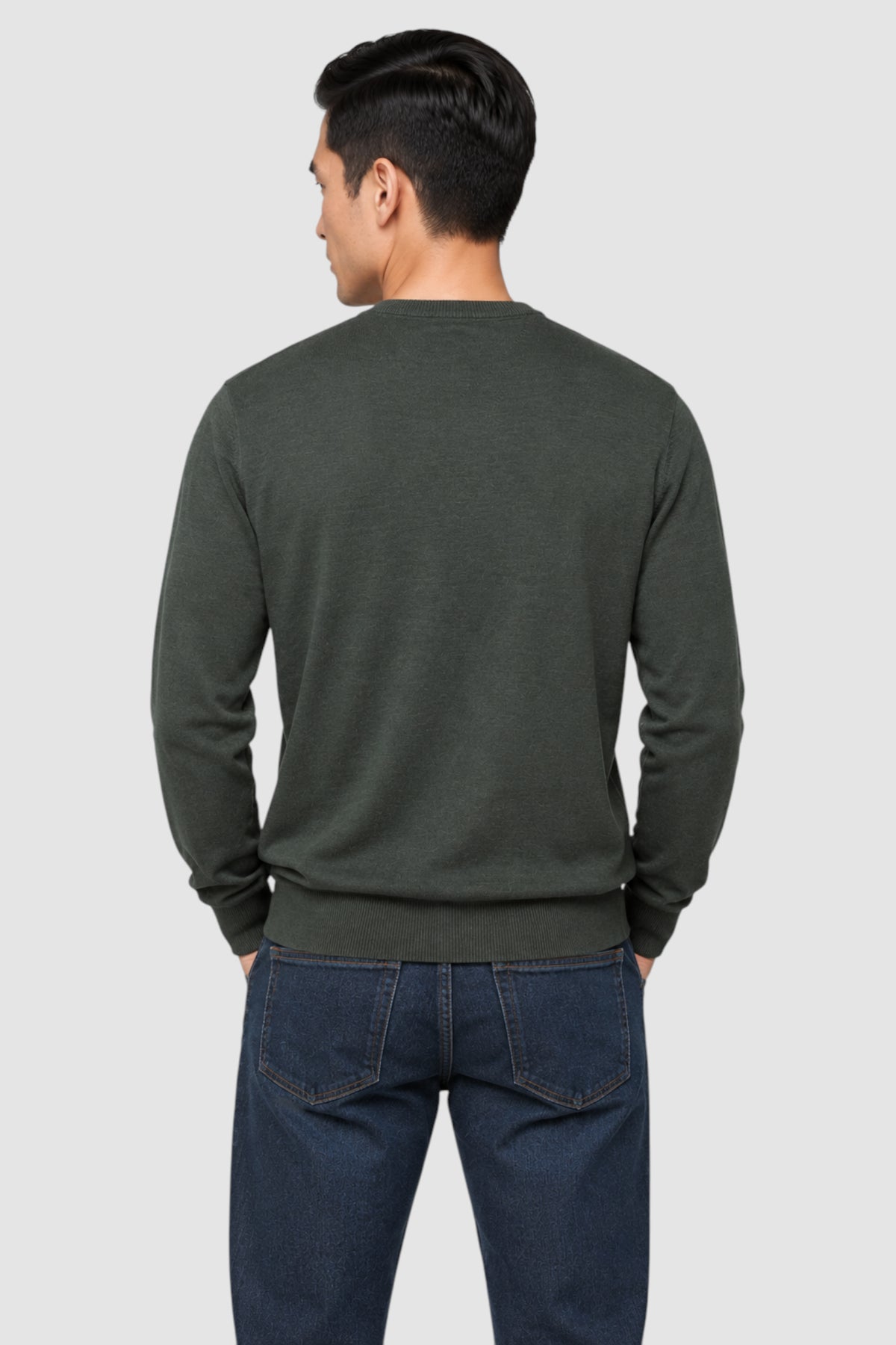 Merino Wool Solid V-Neck Sweater