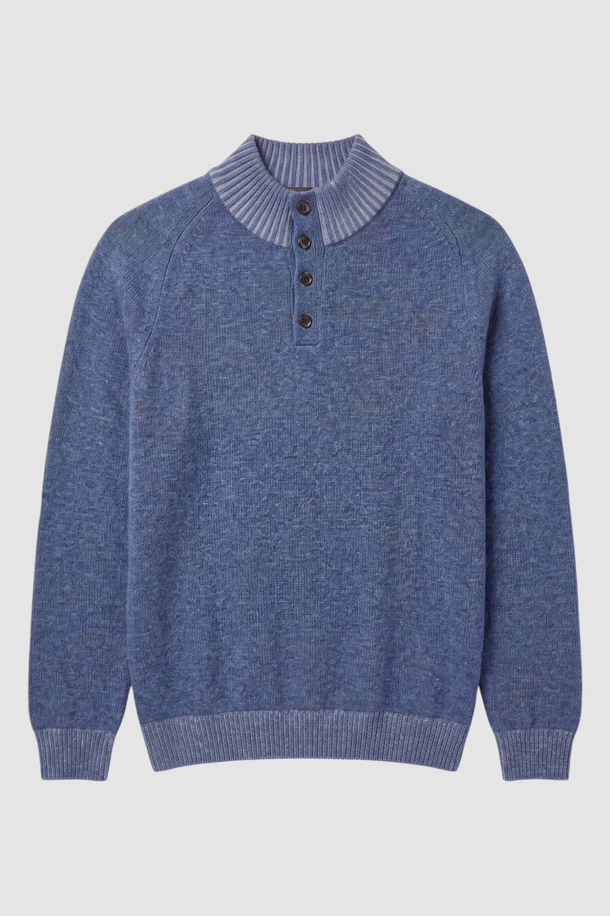 Tate Contrast-Trim Mock Neck Sweater