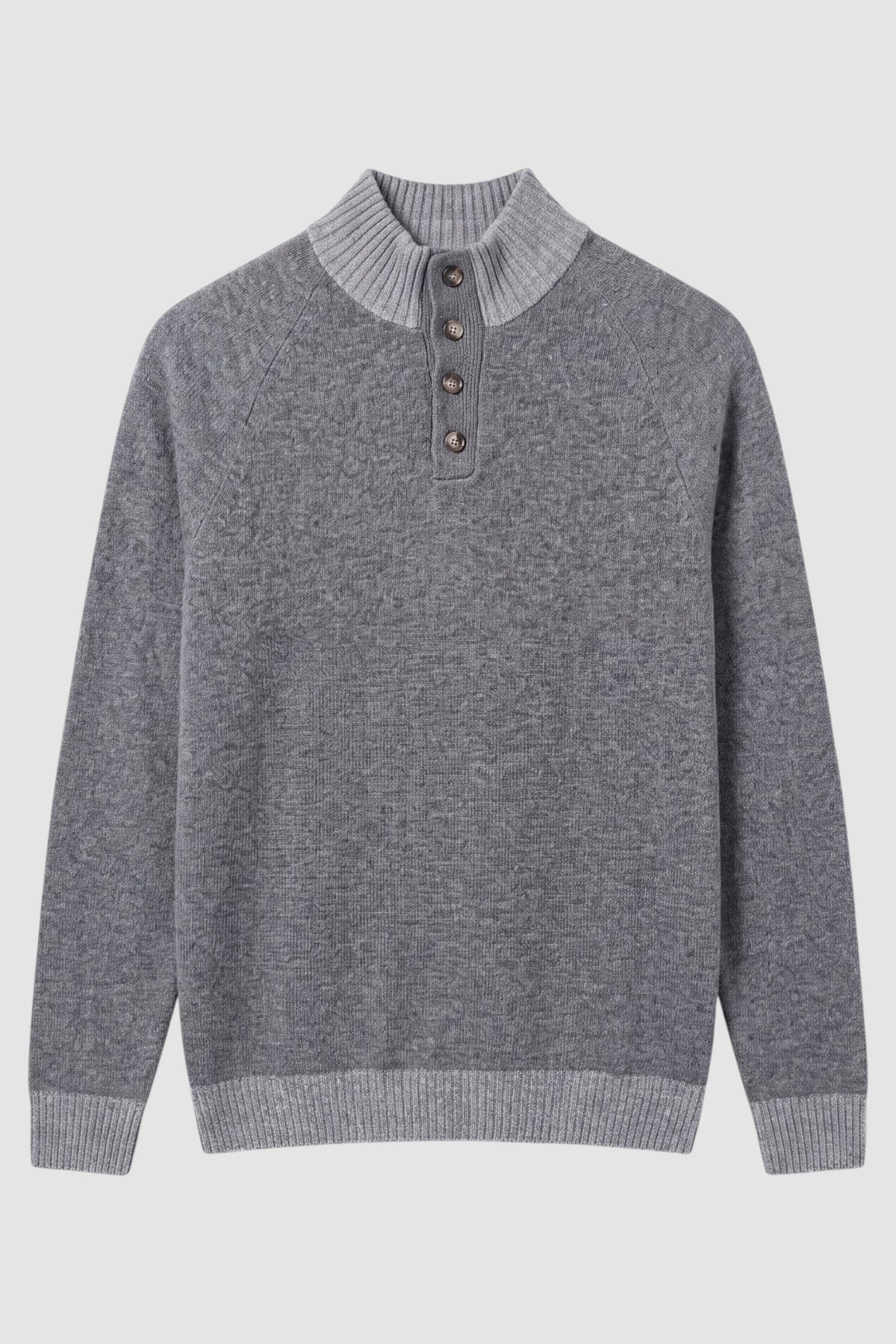 Tate Contrast-Trim Mock Neck Sweater