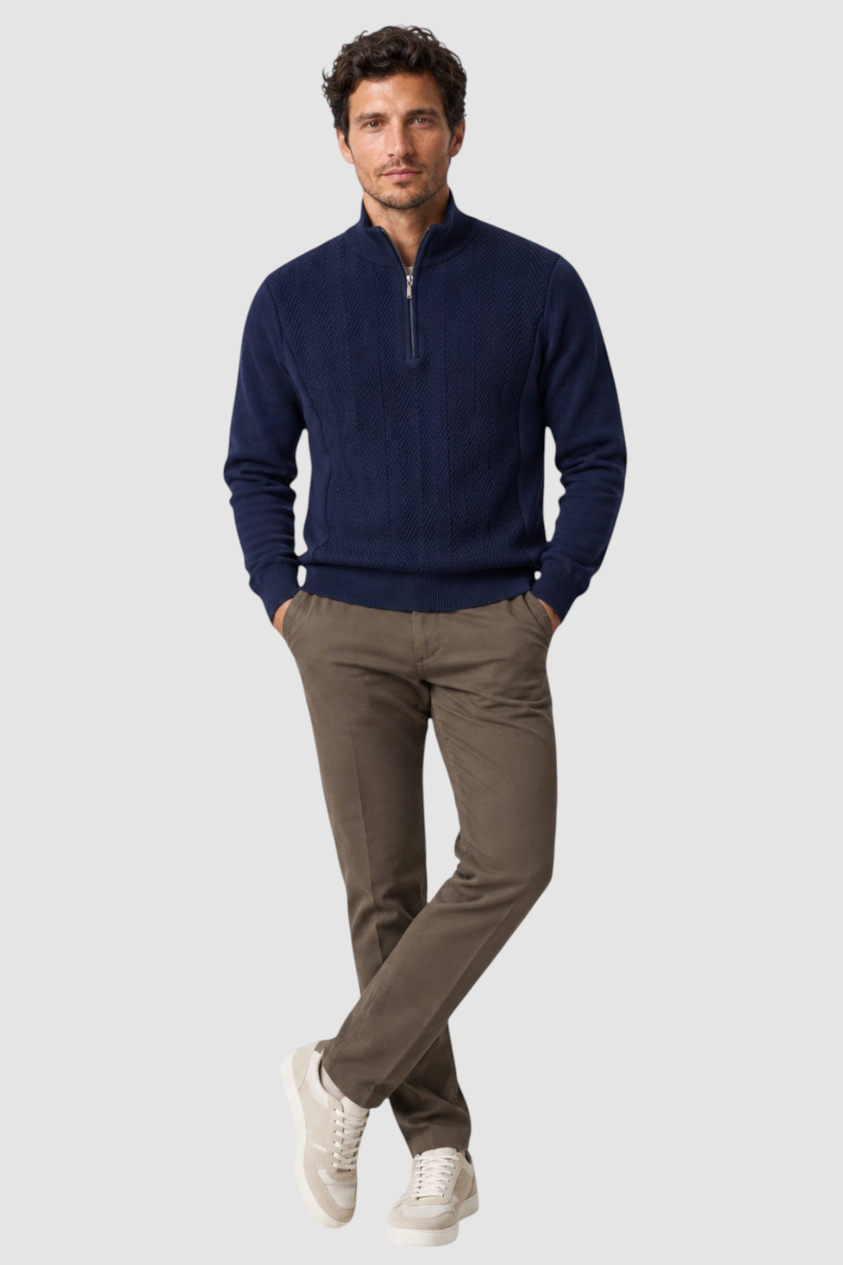 Ulysses Zip Mock Neck Sweater