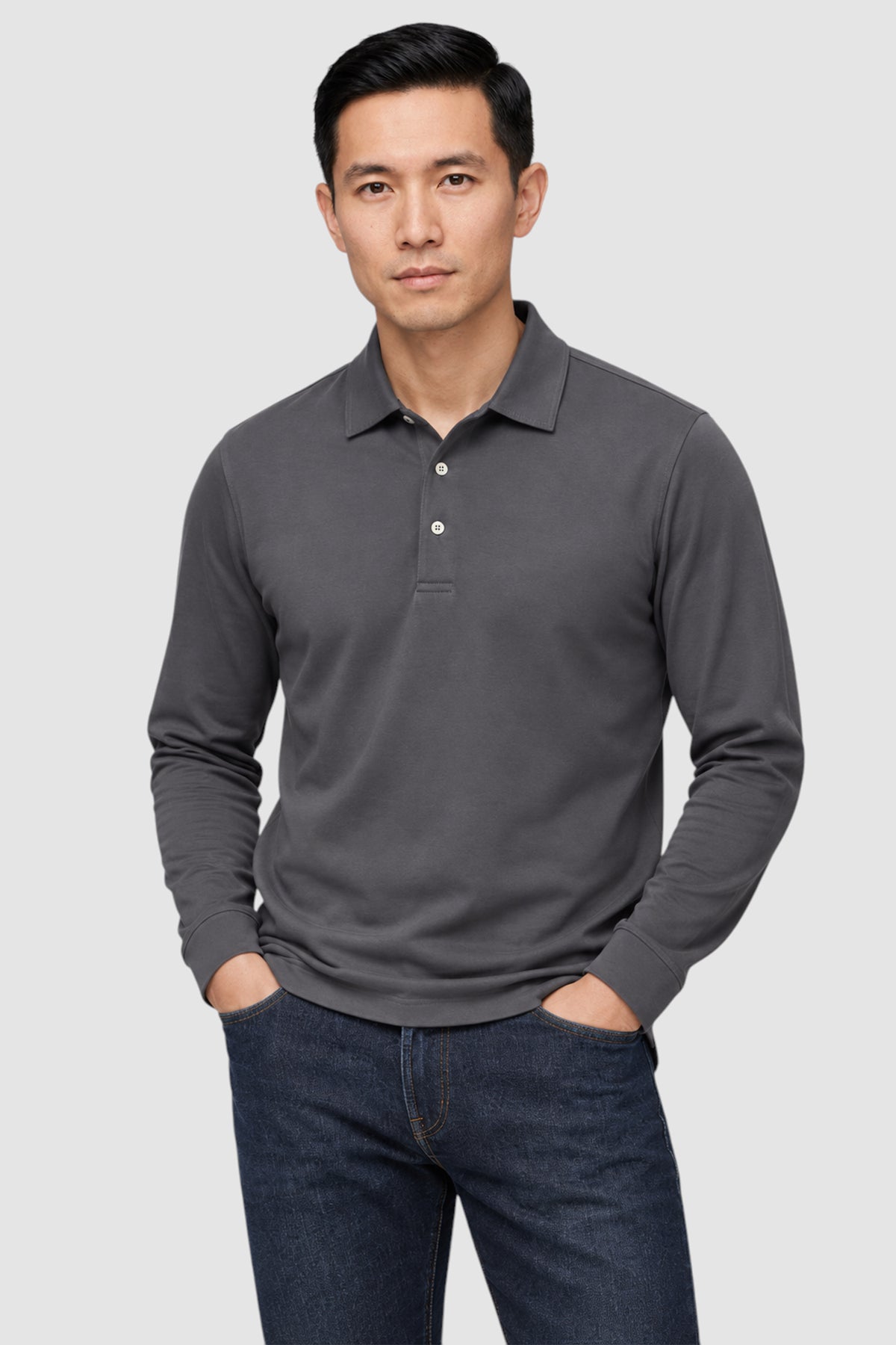 SetaTouch Essential Cotton Long Sleeve Polo