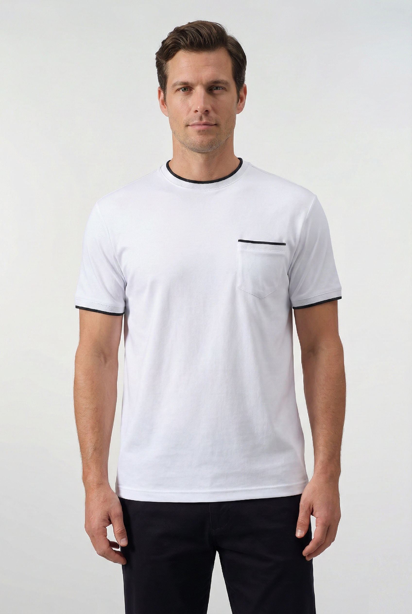 SetaTouch Cotton Tee with Contrast Details