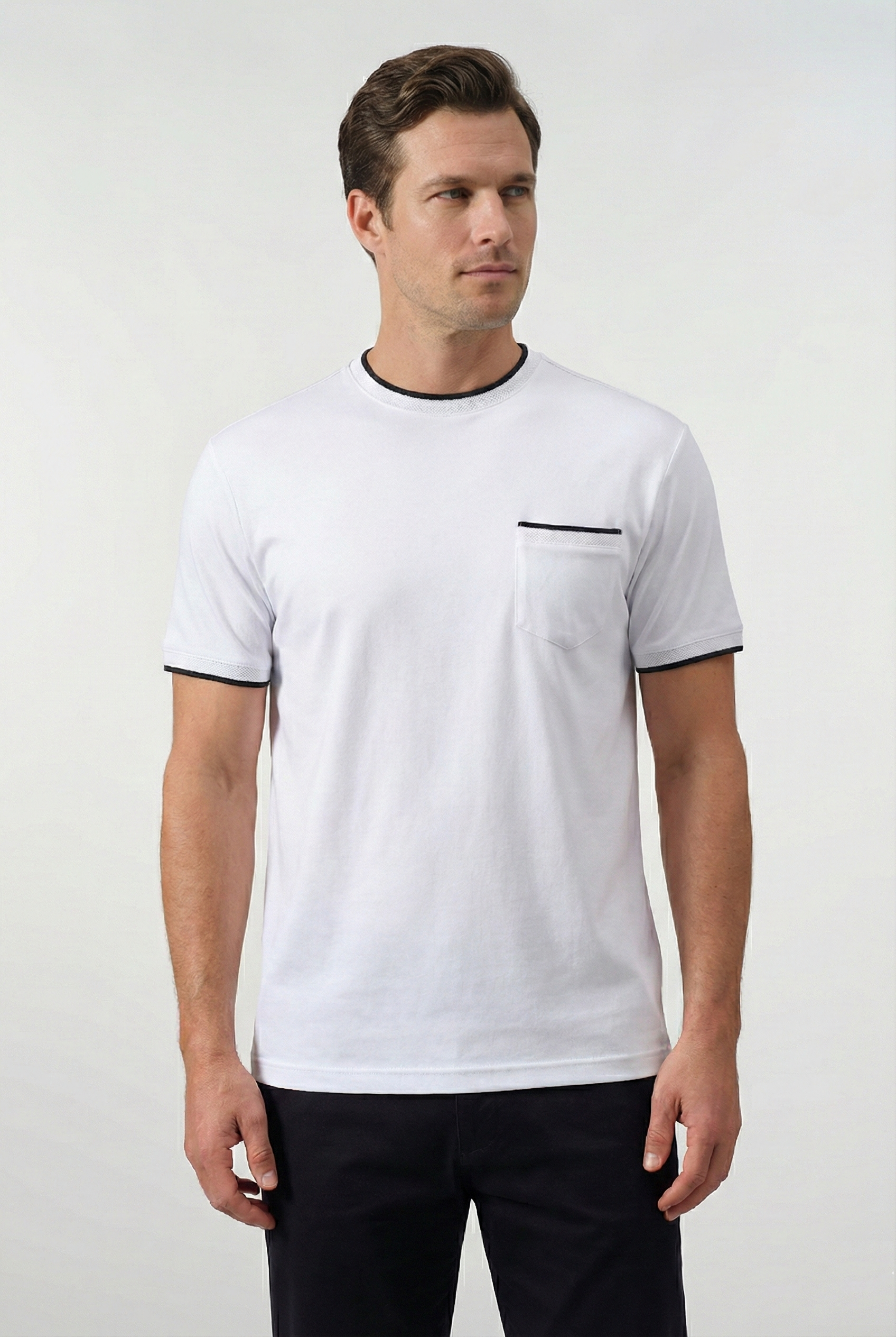 SetaTouch Cotton Tee with Contrast Details